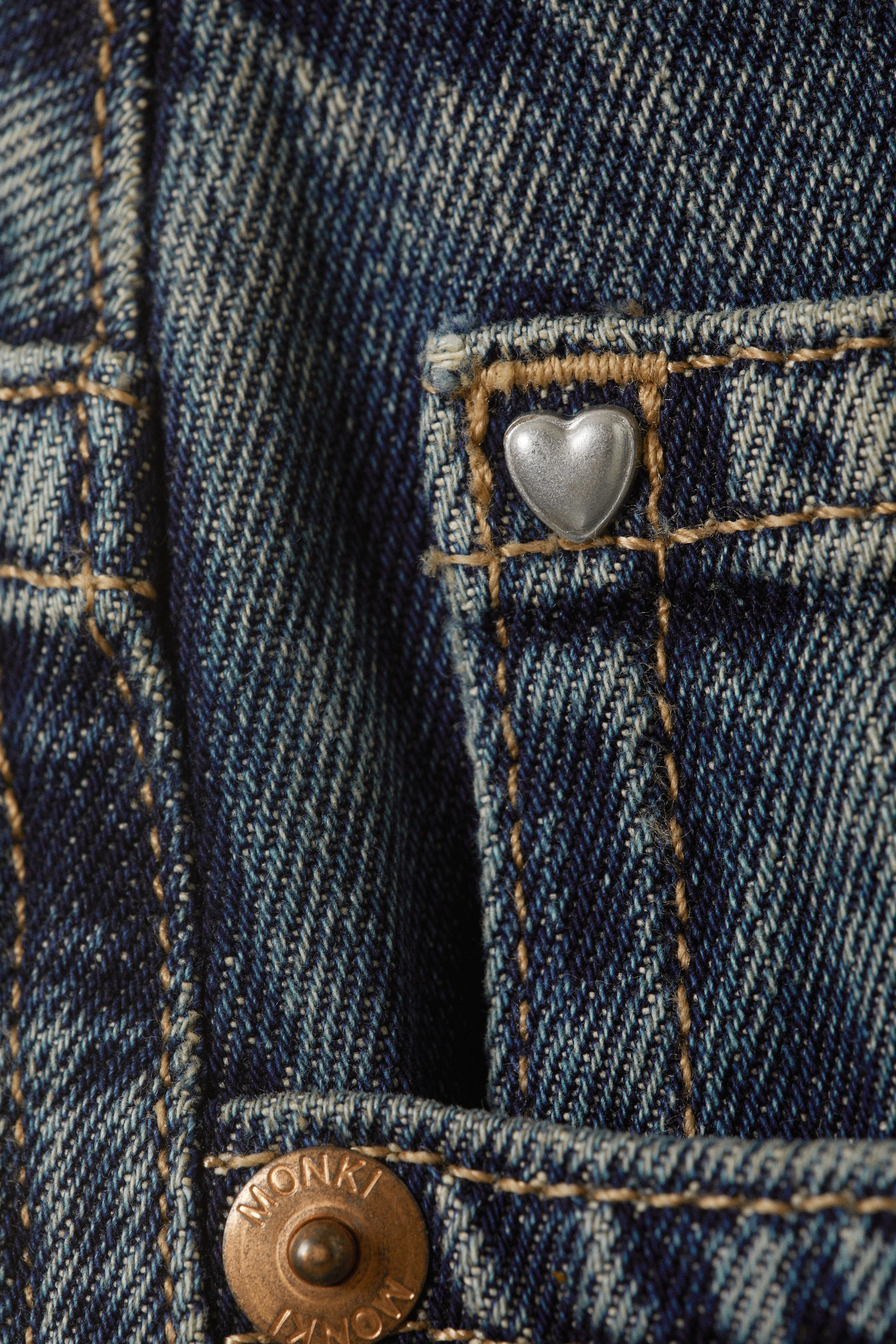 Desert Blue - Medium Blue - Peggy Low Waist Loose Baggy Leg Jeans - 1