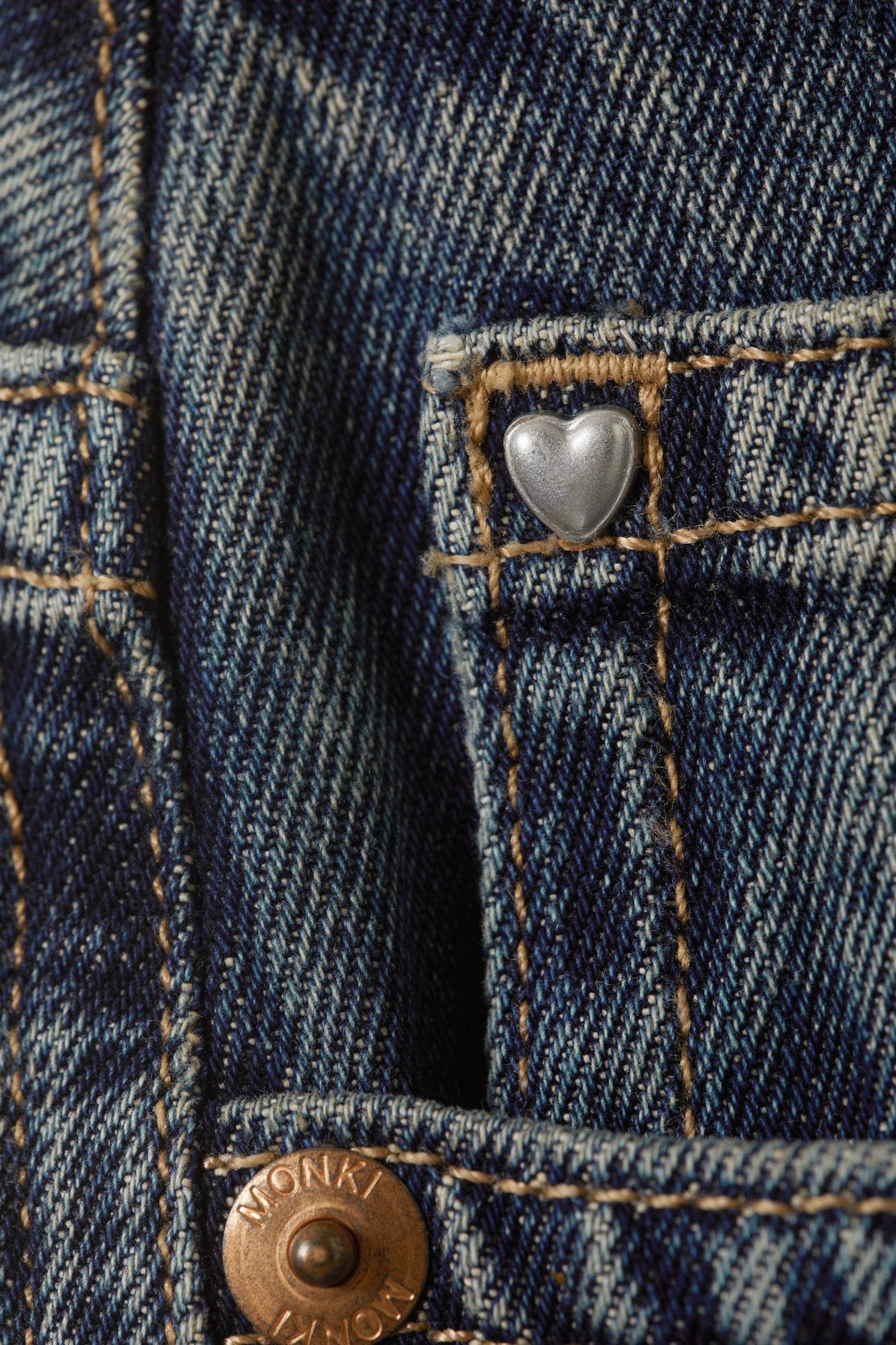 Desert Blue - Medium Blue - Peggy Low Waist Loose Baggy Leg Jeans - 1