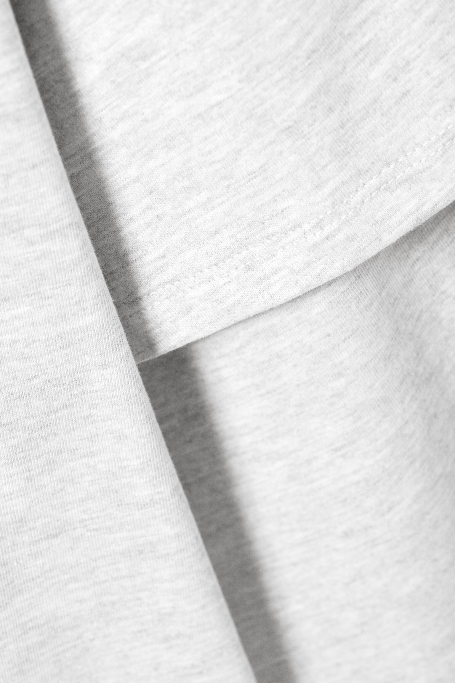 Langærmet dobbeltlagt oversized T-shirt - Gråmeleret - 5