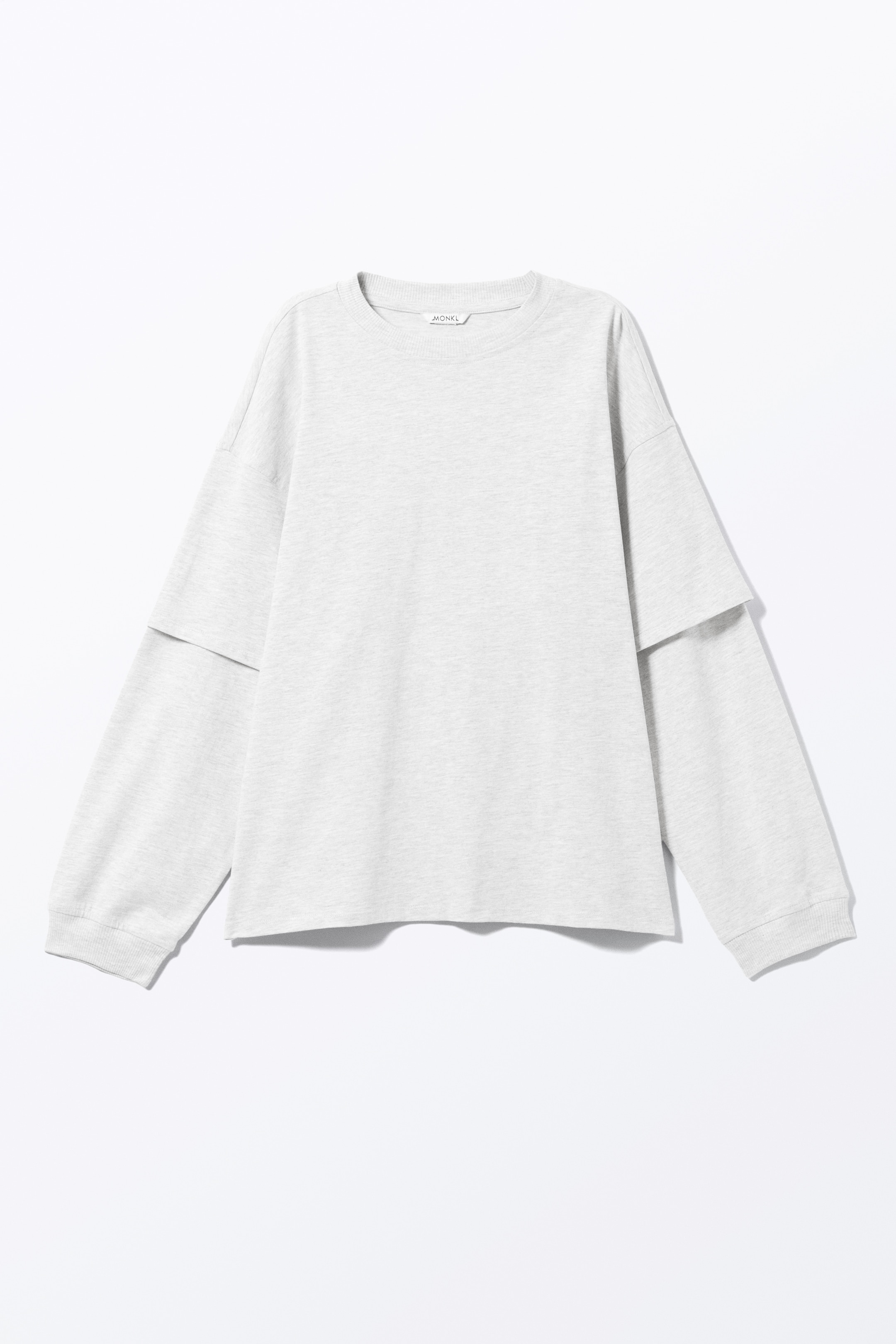 Grösseres Bild ansehen: Langärmeliges, doppellagiges Oversize-T-Shirt - Grau meliert - DAMEN | H&M CH 4