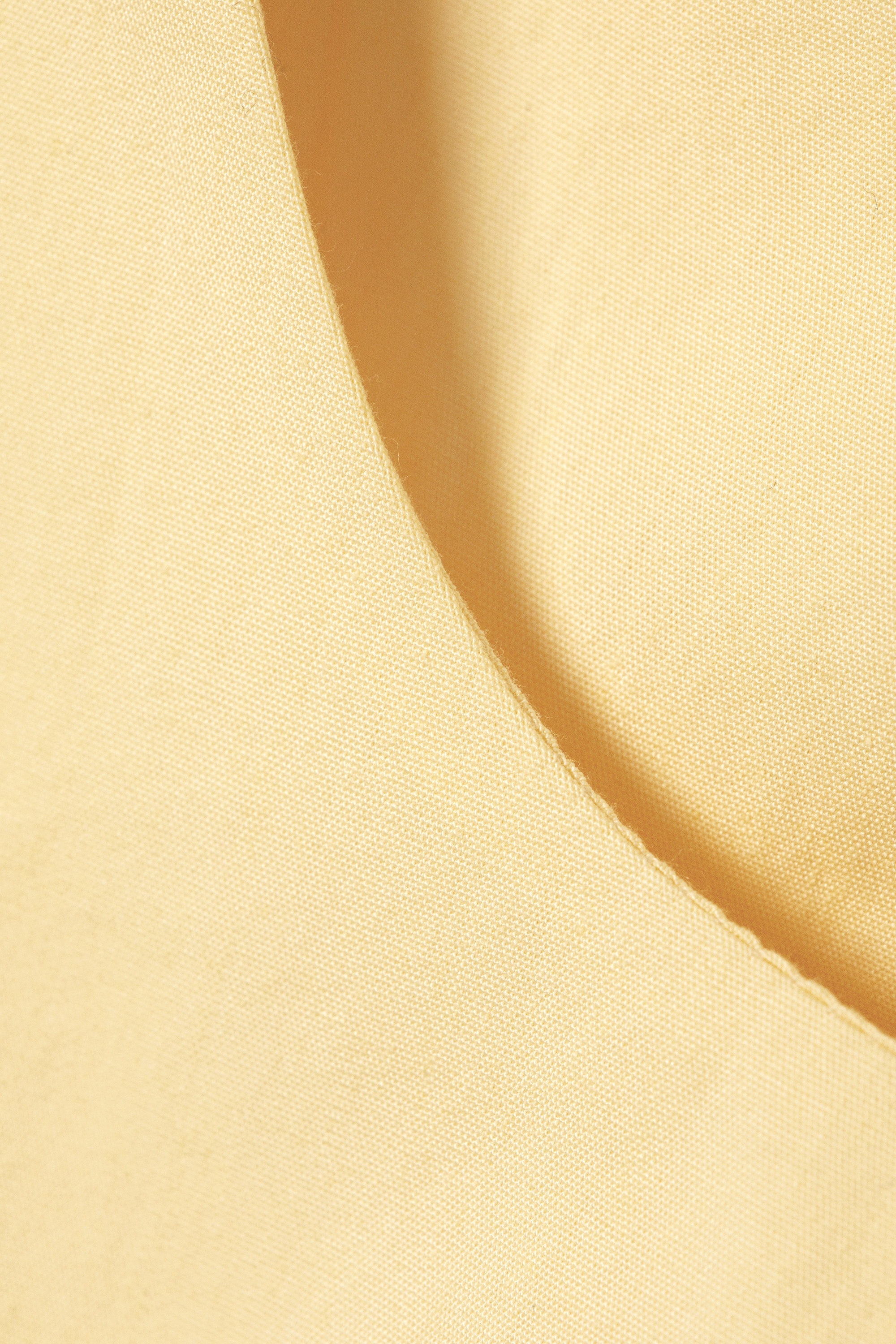 Light Yellow - Balloon Hem Sleeveless Poplin Top - 5