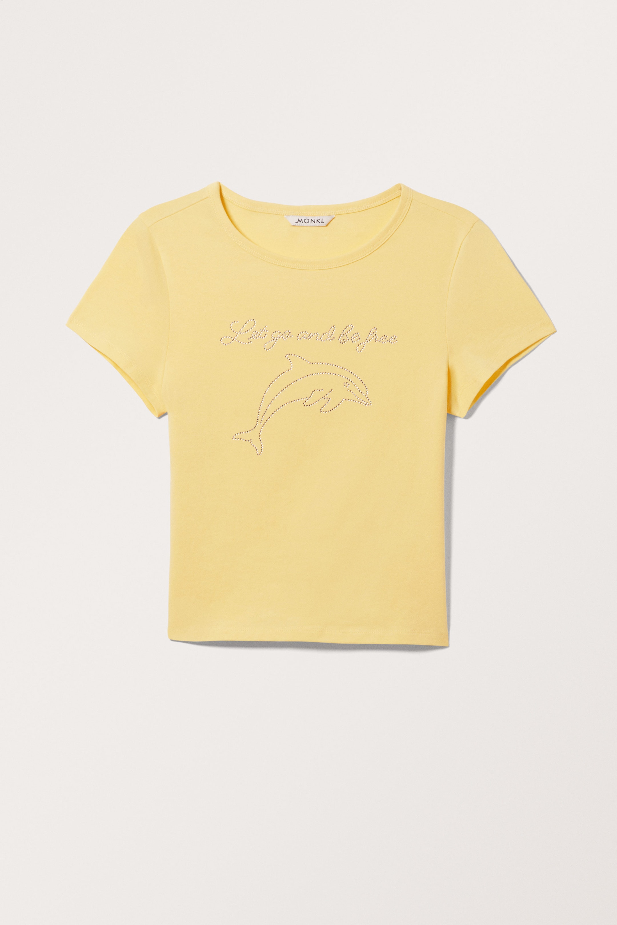 Yellow Dolphin - Cropped t-shirt - 0