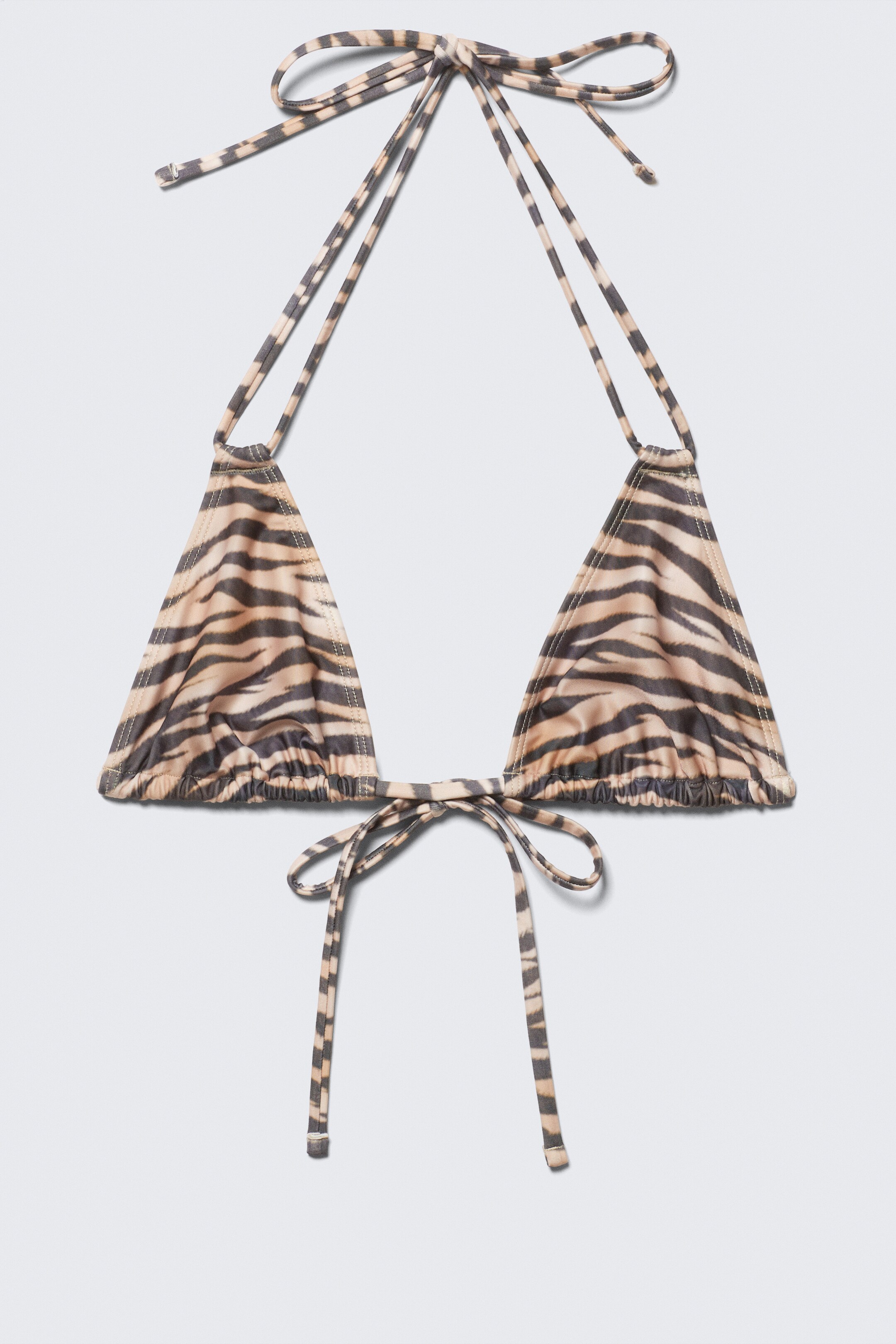 Nagyobb kép megtekintése: Printed Triangle Halter Bikini Top - Tigrismintás - NŐI | H&M HU 4