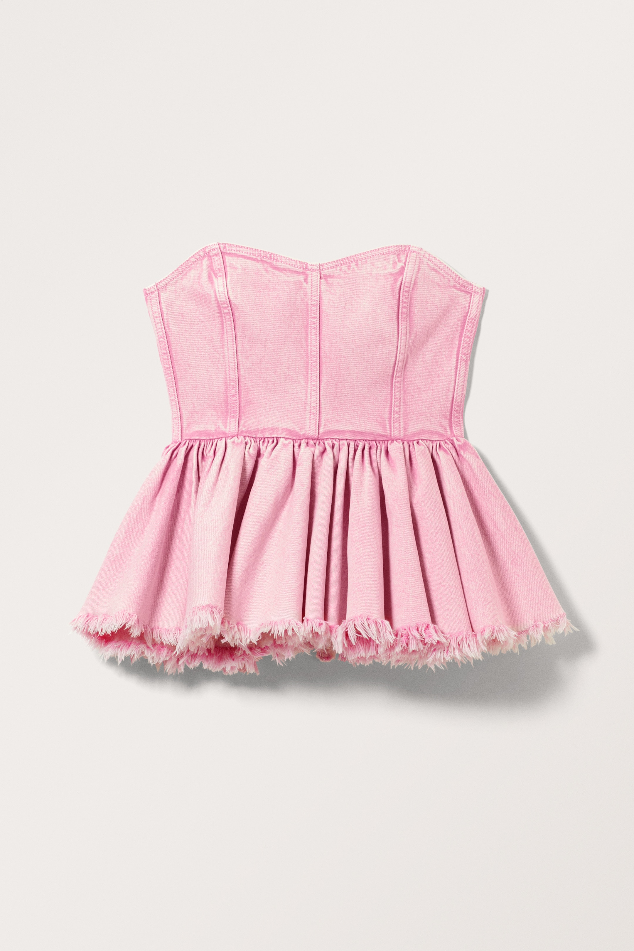 Größeres Bild ansehen: Bauschiges Schößchen-Top aus Denim - Gewaschenes Rosa - Ladies | H&M DE 1