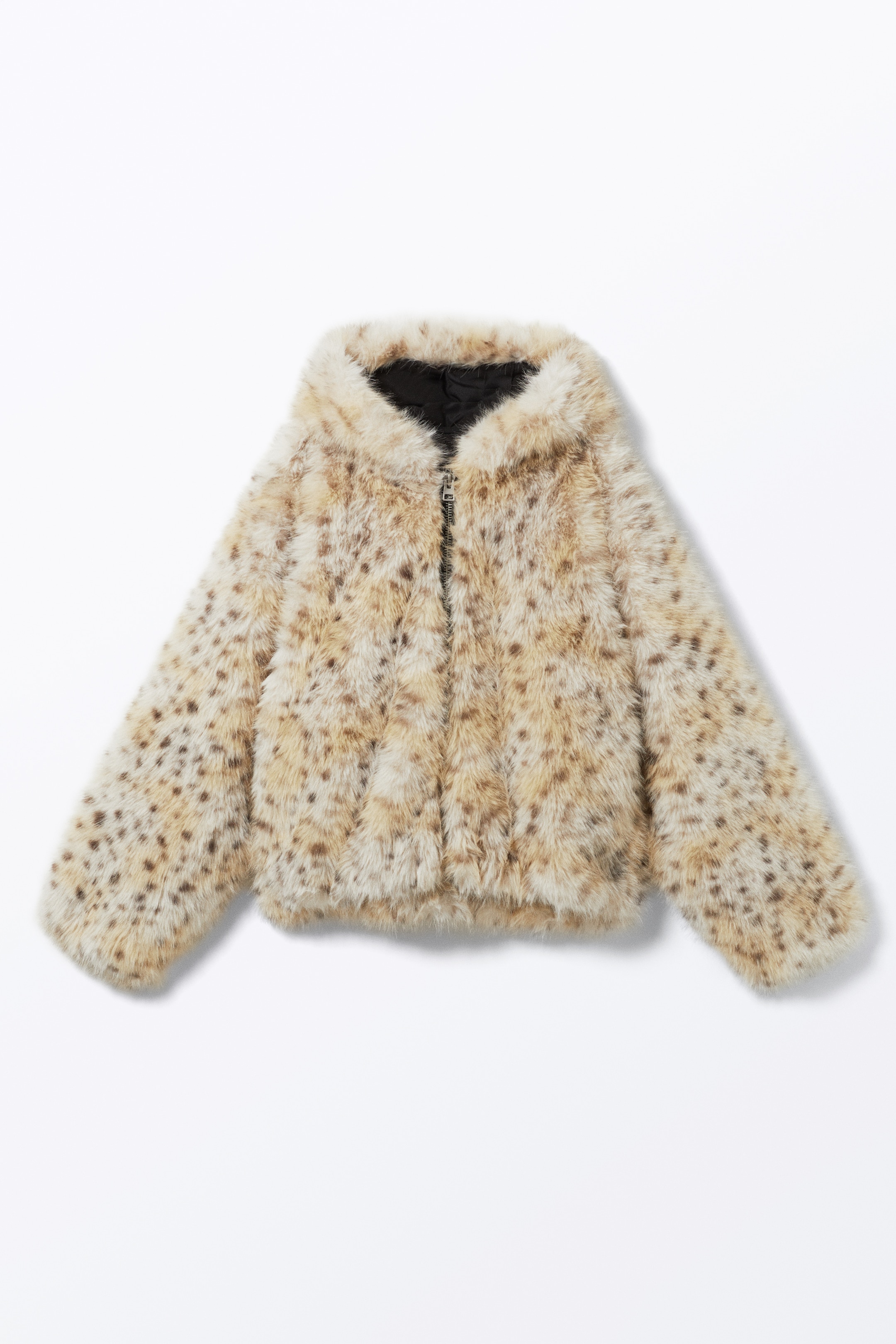 Ingrandisci l'immagine: Hooded Faux Fur Jacket - Leopard - DONNA | H&M CH 6