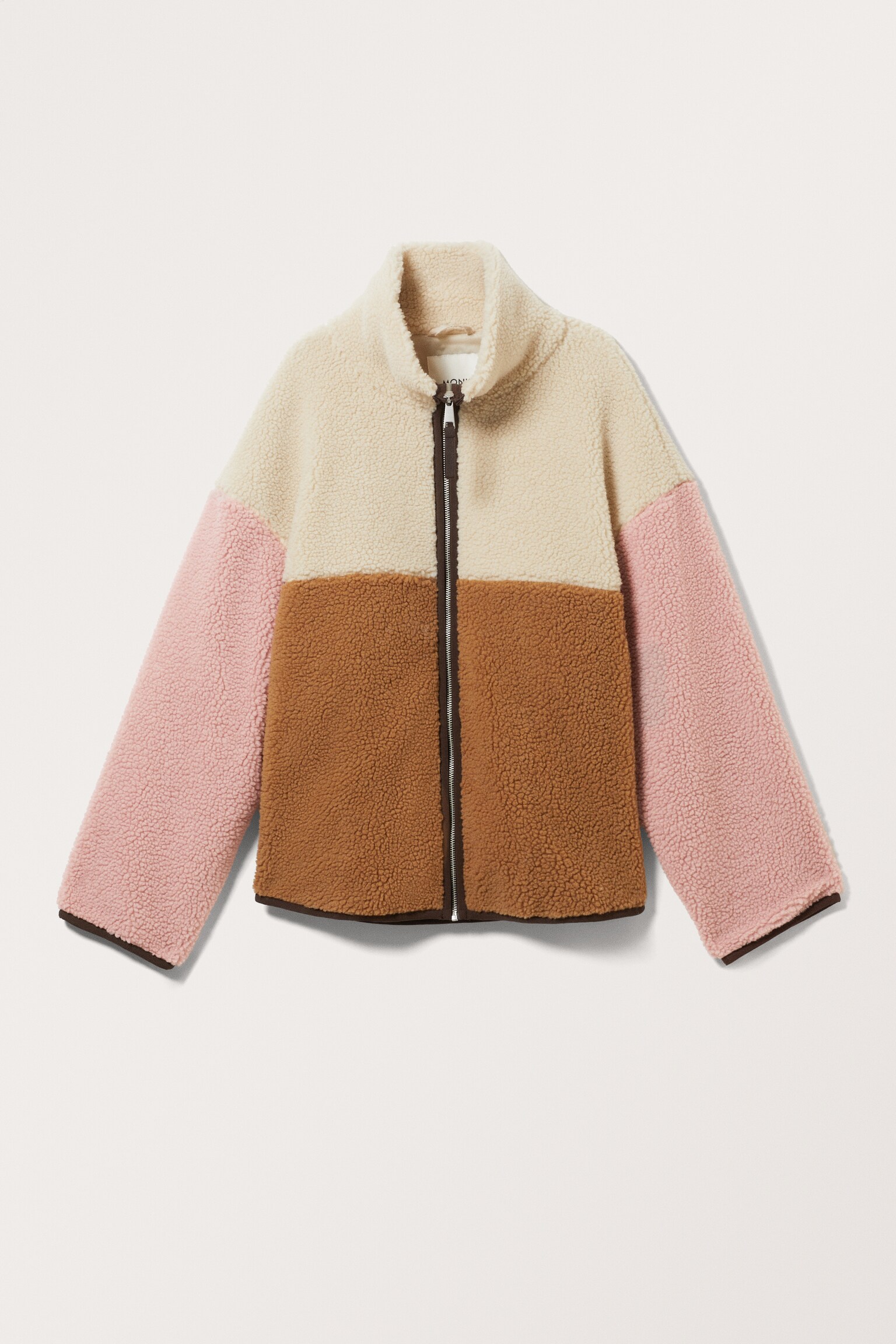 Veste polaire zippée ample - Beige/brun/rose/Marron / Blanc / Jaune/White/Khaki/Pink