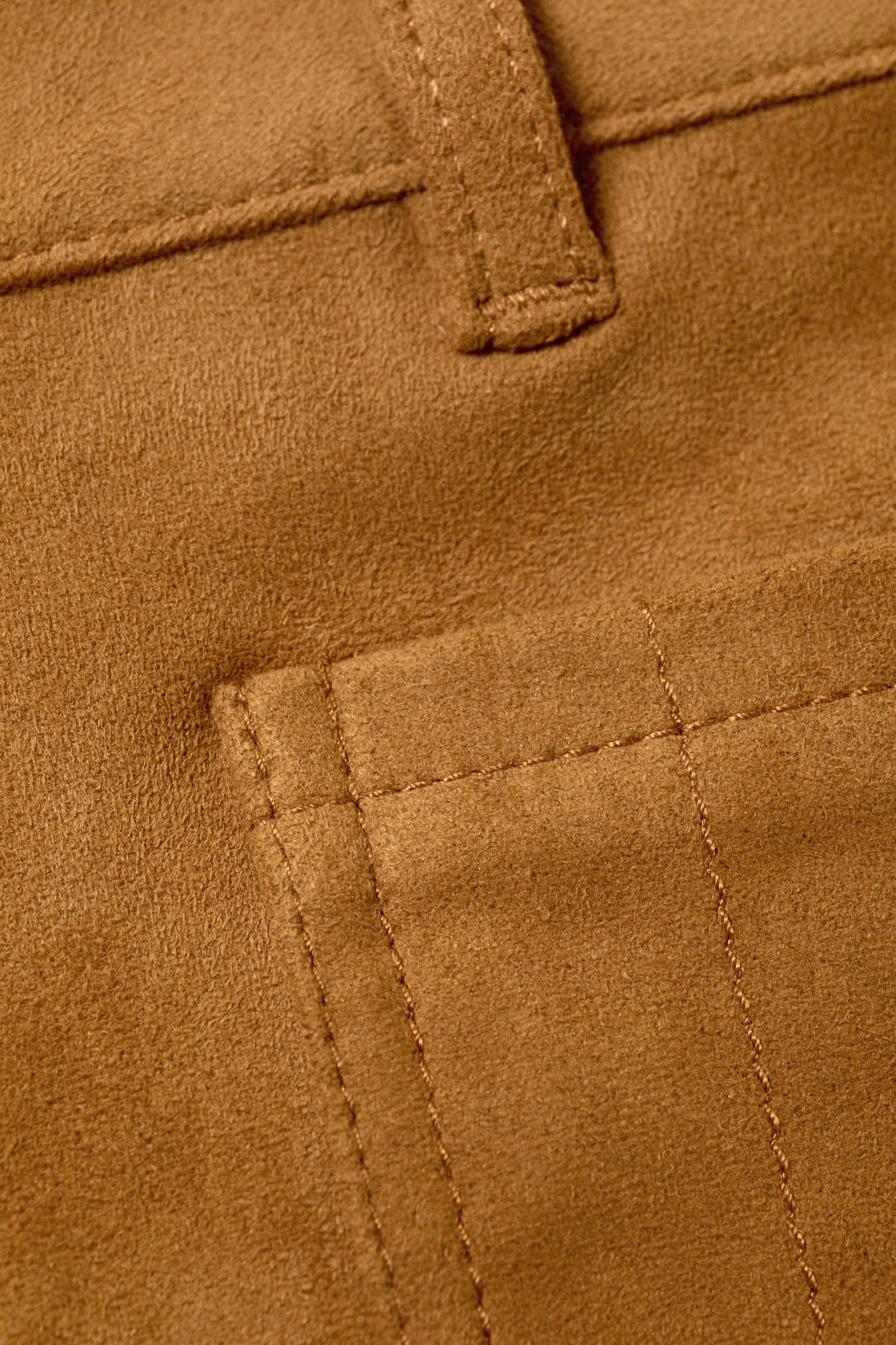 Brown - Faux Suede Mini Shorts - 5