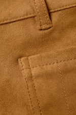 Braun - Mini-Shorts aus Wildlederimitat - 5