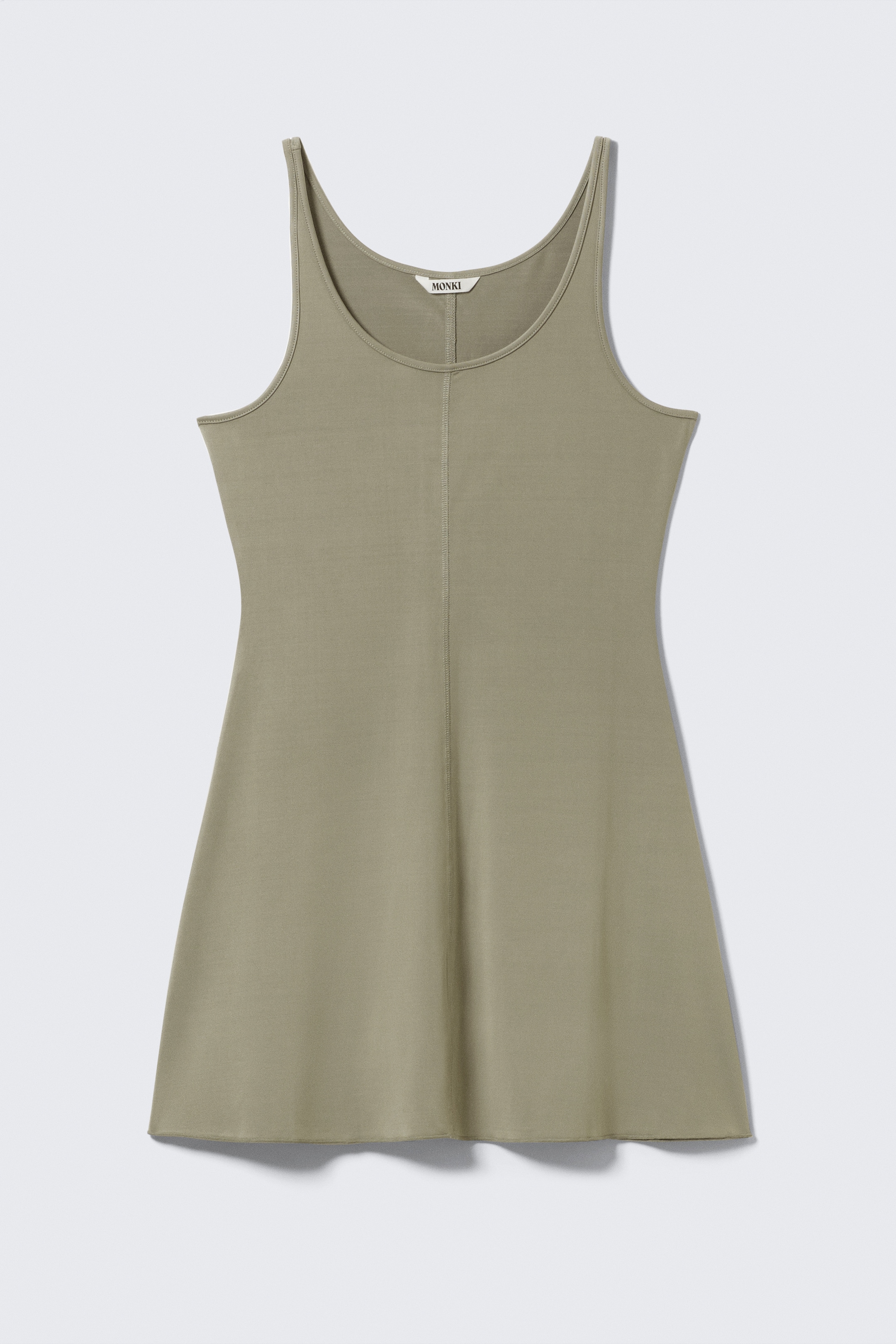 Visa större bild: Kort jerseytankklänning - Khakigrön - DAM | H&M SE 5
