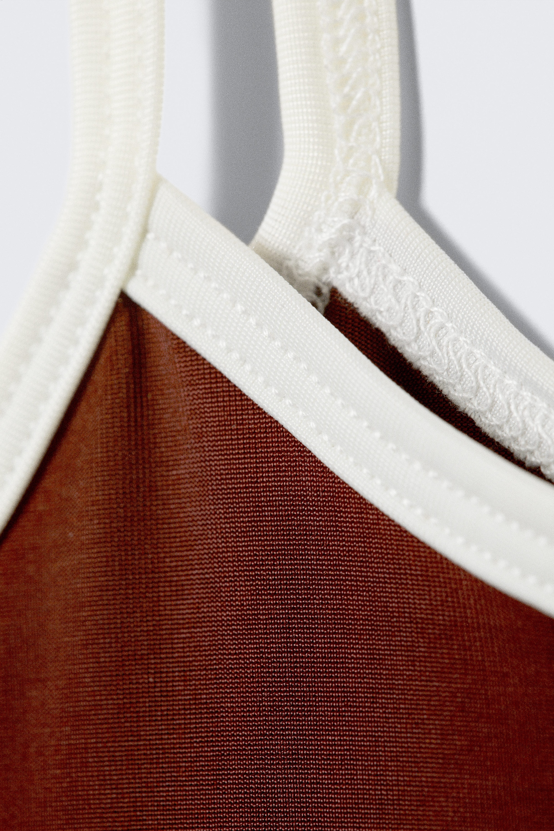 Burgundy & White - Slim Strappy Tank Top - 4