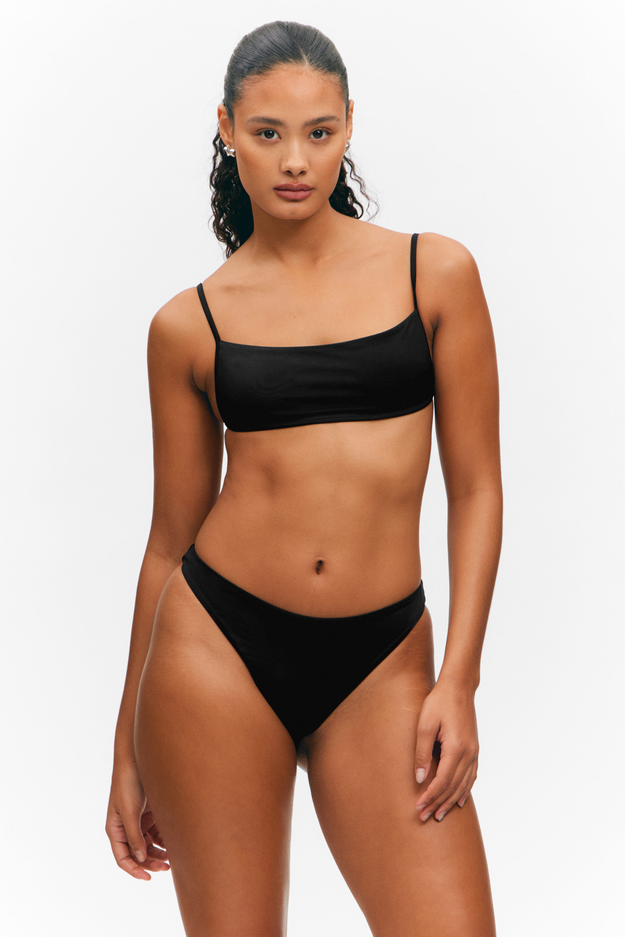 Black - Brazilian Cut Bikini Bottoms - 2