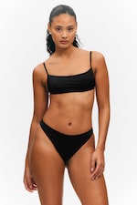 Black - Brazilian Cut Bikini Bottoms - 1