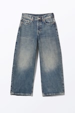 Desert Blue - Medium Blue - Peggy Low Waist Loose Baggy Leg Jeans - 0