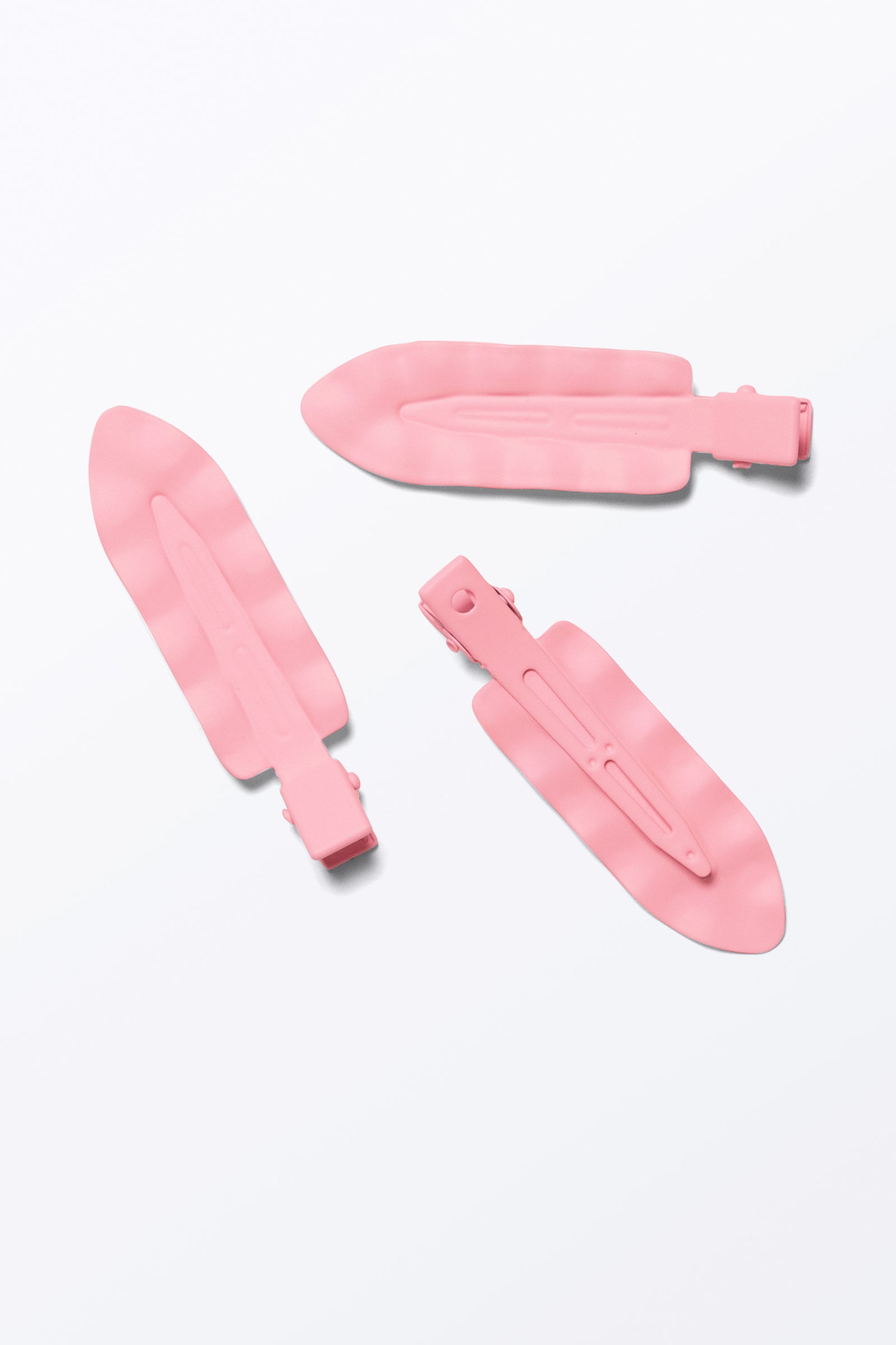 Light Pink - 3-pack Frill Hair Clips - 0