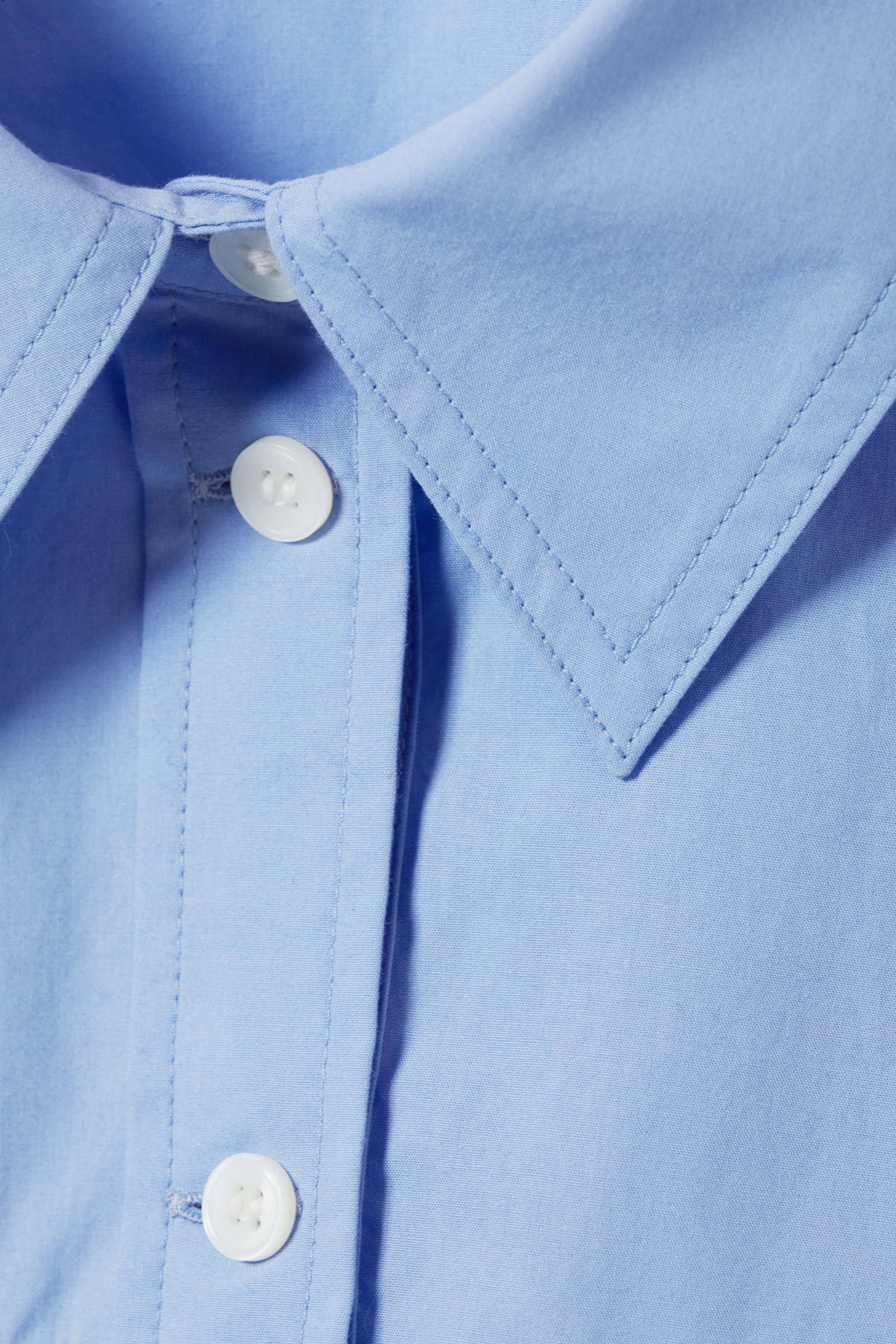 Light Blue - Cropped Loose Cargo Shirt - 5