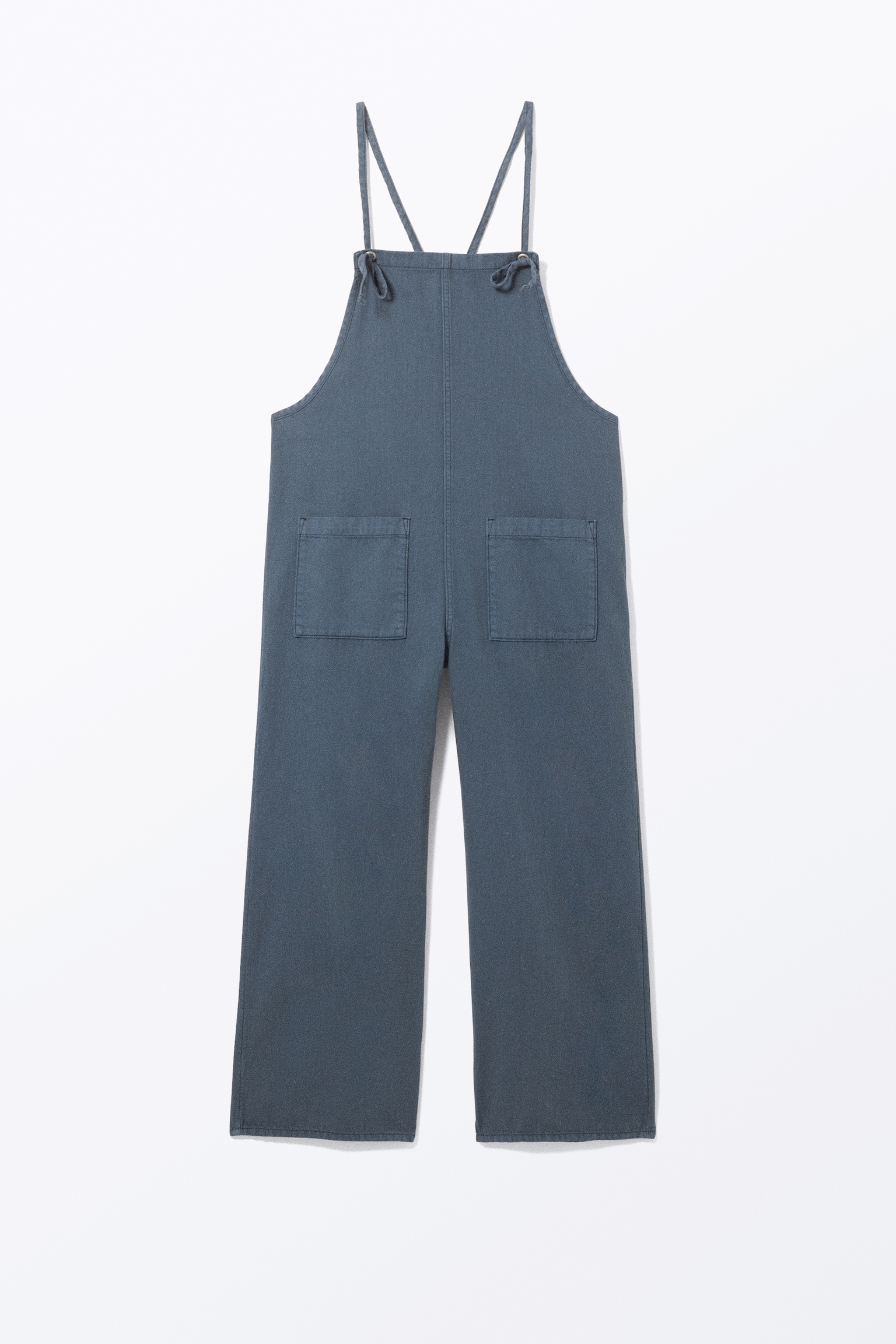 Tie Denim Dungarees - Blue/Black - 2