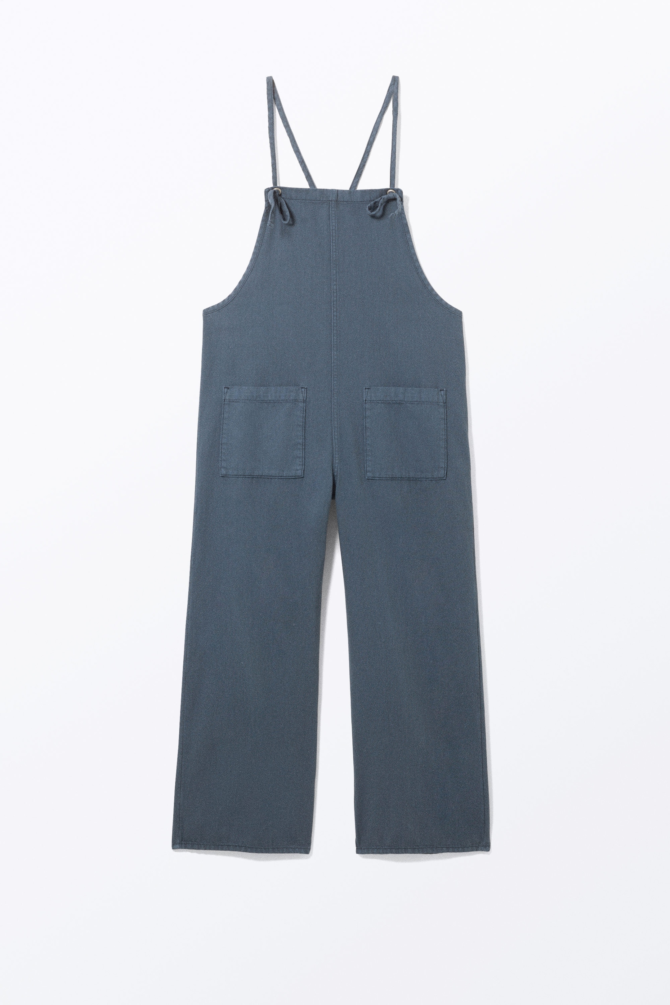 Blau - Jeans-Latzhose mit Bindeverschluss - 4