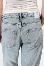 Venice Blue - Light Blue - Paz Mid Straight Embellished Jeans - 3