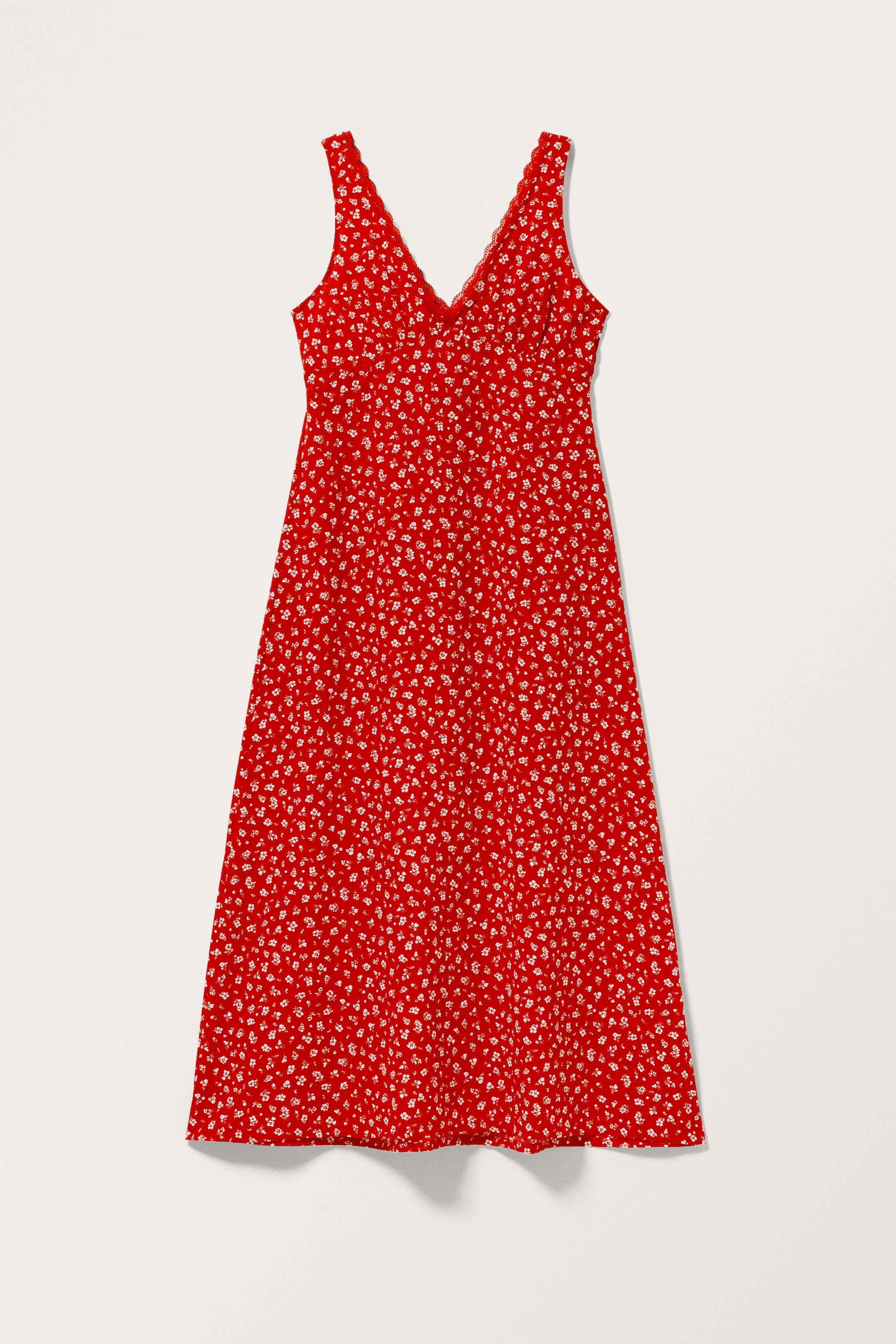 Zobacz większy obraz: Sukienka maxi z dekoltem w serek - Red Floral - ONA | H&M PL 1