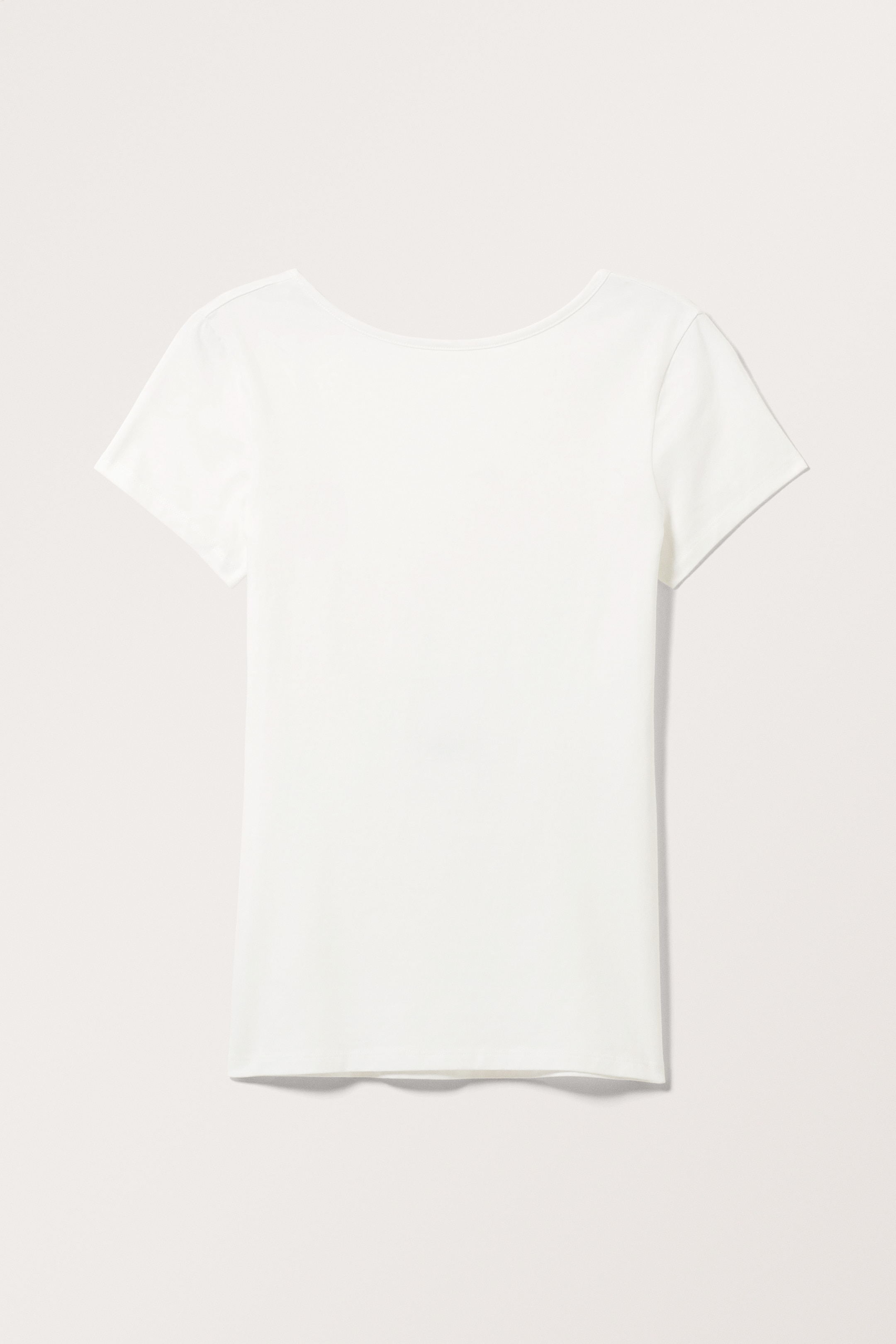 Grotere afbeelding bekijken: Nauwsluitende top met korte mouwen en open rug - Wit - DAMES | H&M NL 1