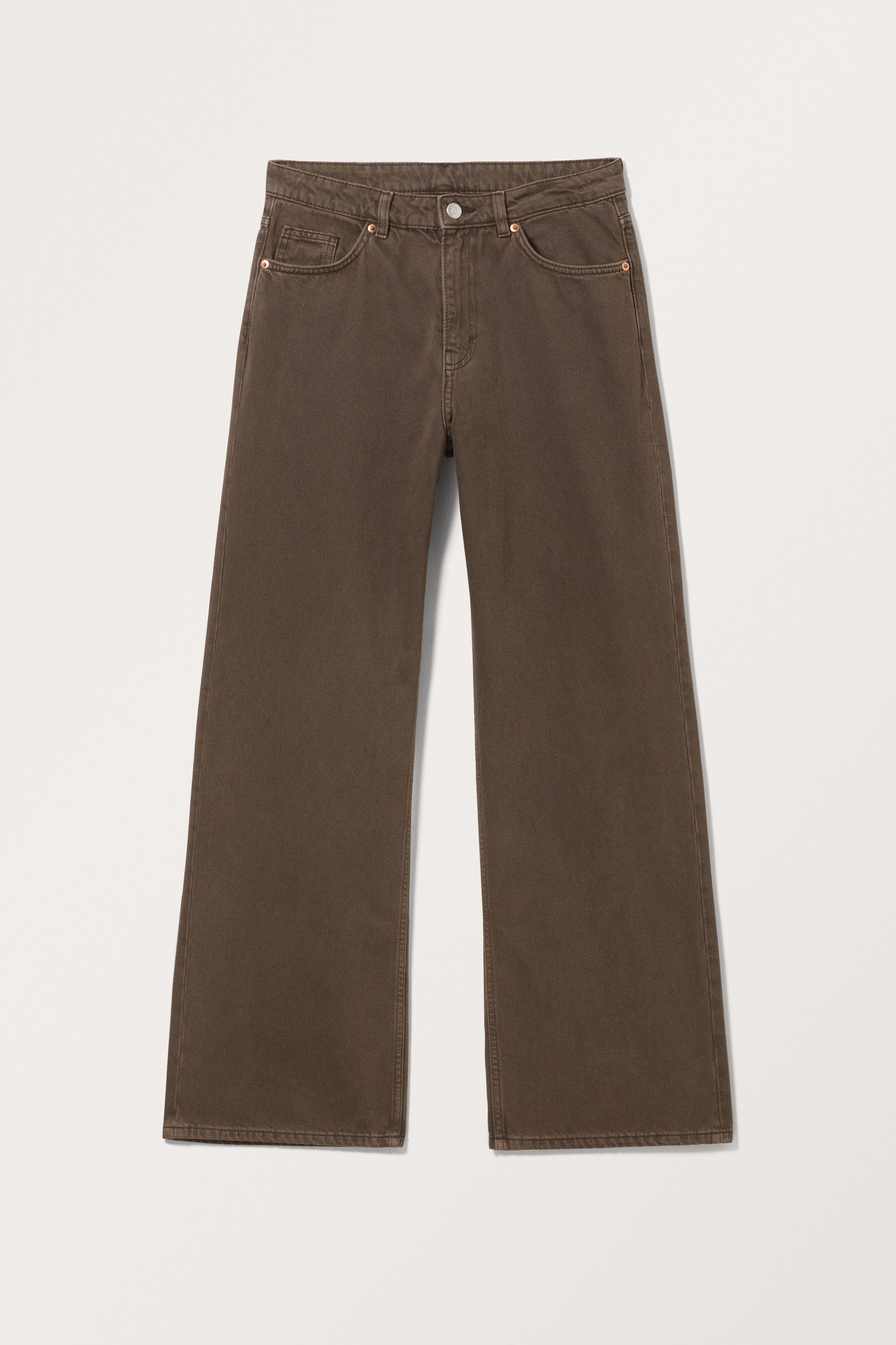 Ausgeblichenes Braun - Niedrige, lockere Jeans "Naoki" - 5