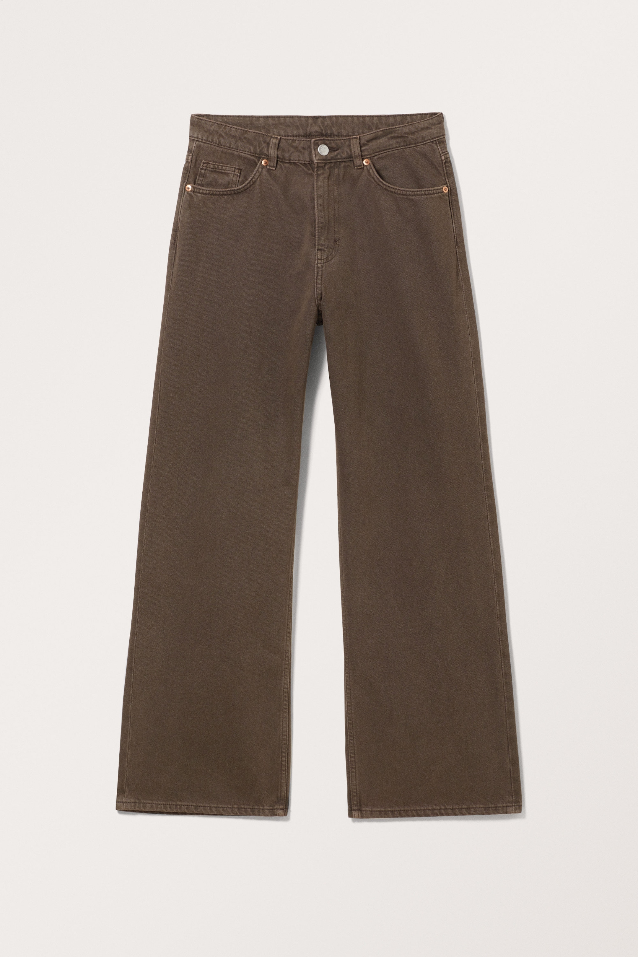 Faded Brown - Naoki Low Loose Jeans - 0