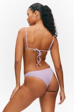 Mauve clair - Haut de bikini structuré à encolure carrée - 2