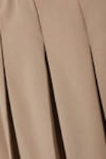 Dusty Beige - Low Pleated Mini Skirt - 4