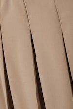 Dusty Beige - Low Pleated Mini Skirt - 5