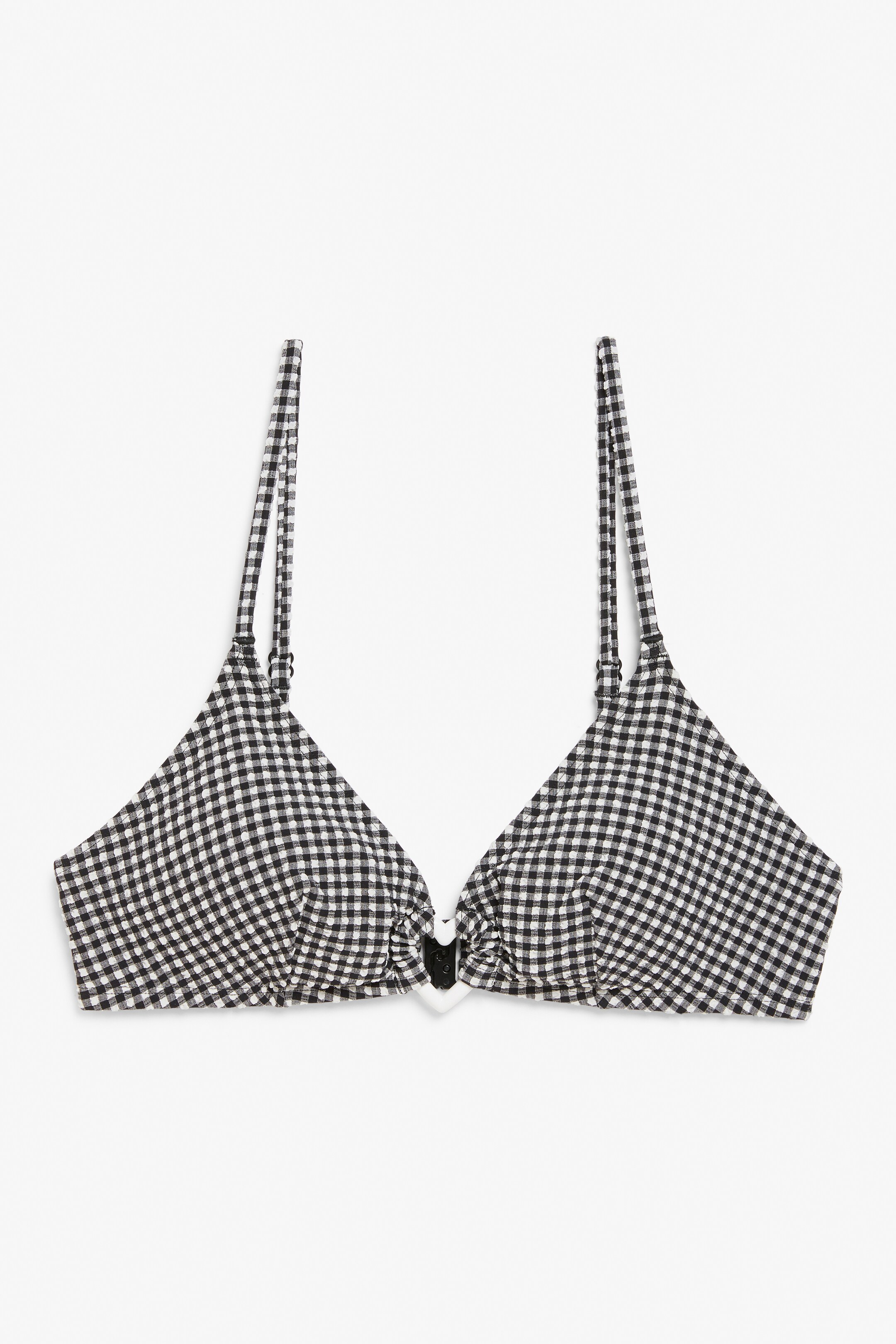 View larger image: Gingham padded bikini top - Black gingham - Ladies | H&M GB 1