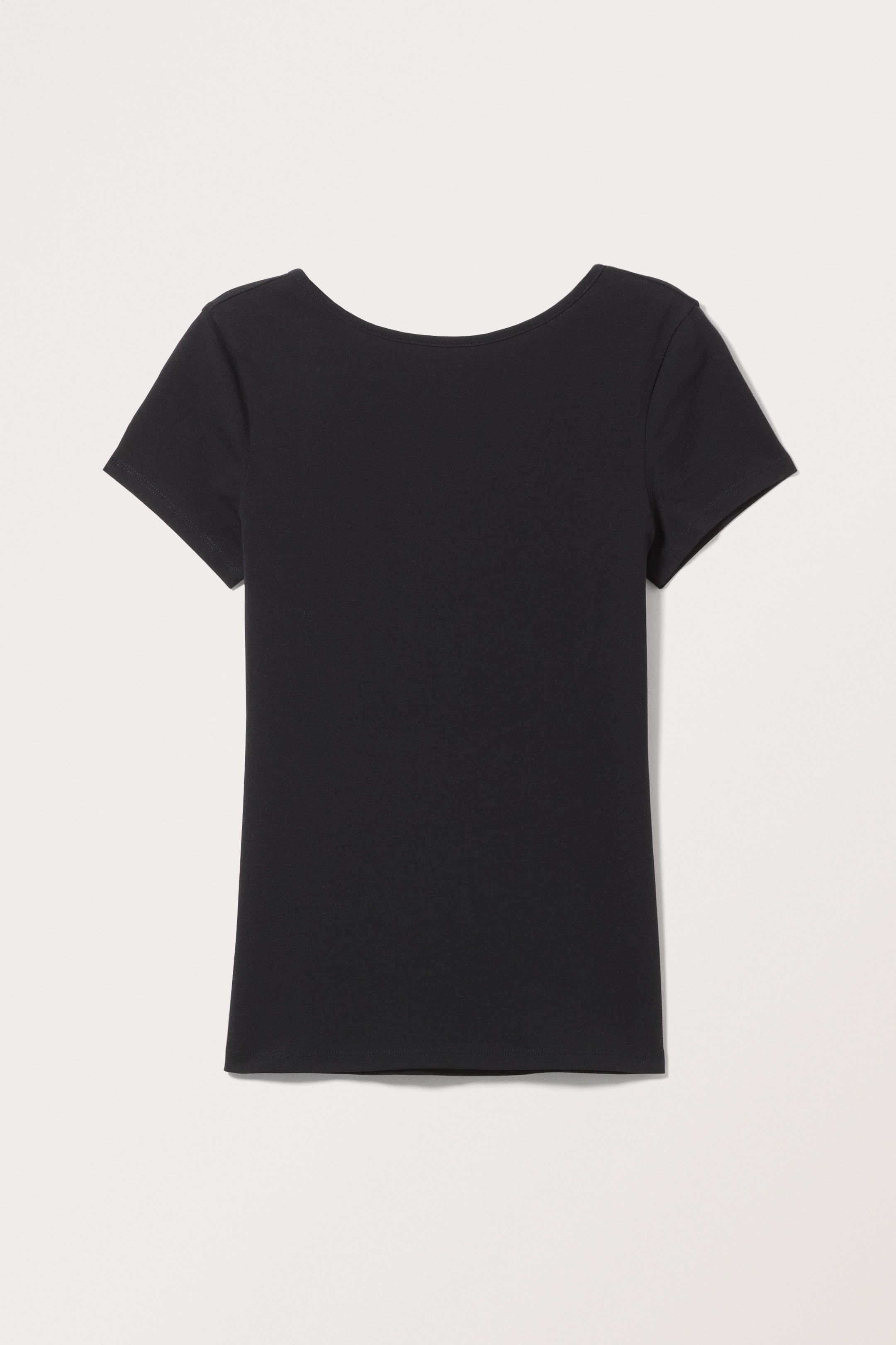 View larger image: Fitted Open Back Short Sleeve Top - Black - Ladies | H&M GB 1