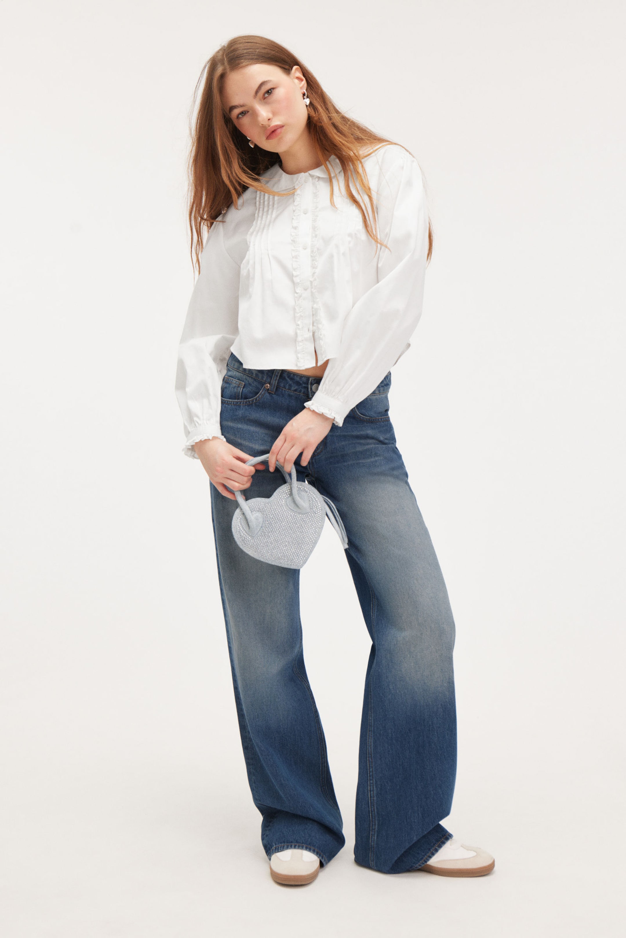 White - Boxy Pintuck Poplin Shirt - 2