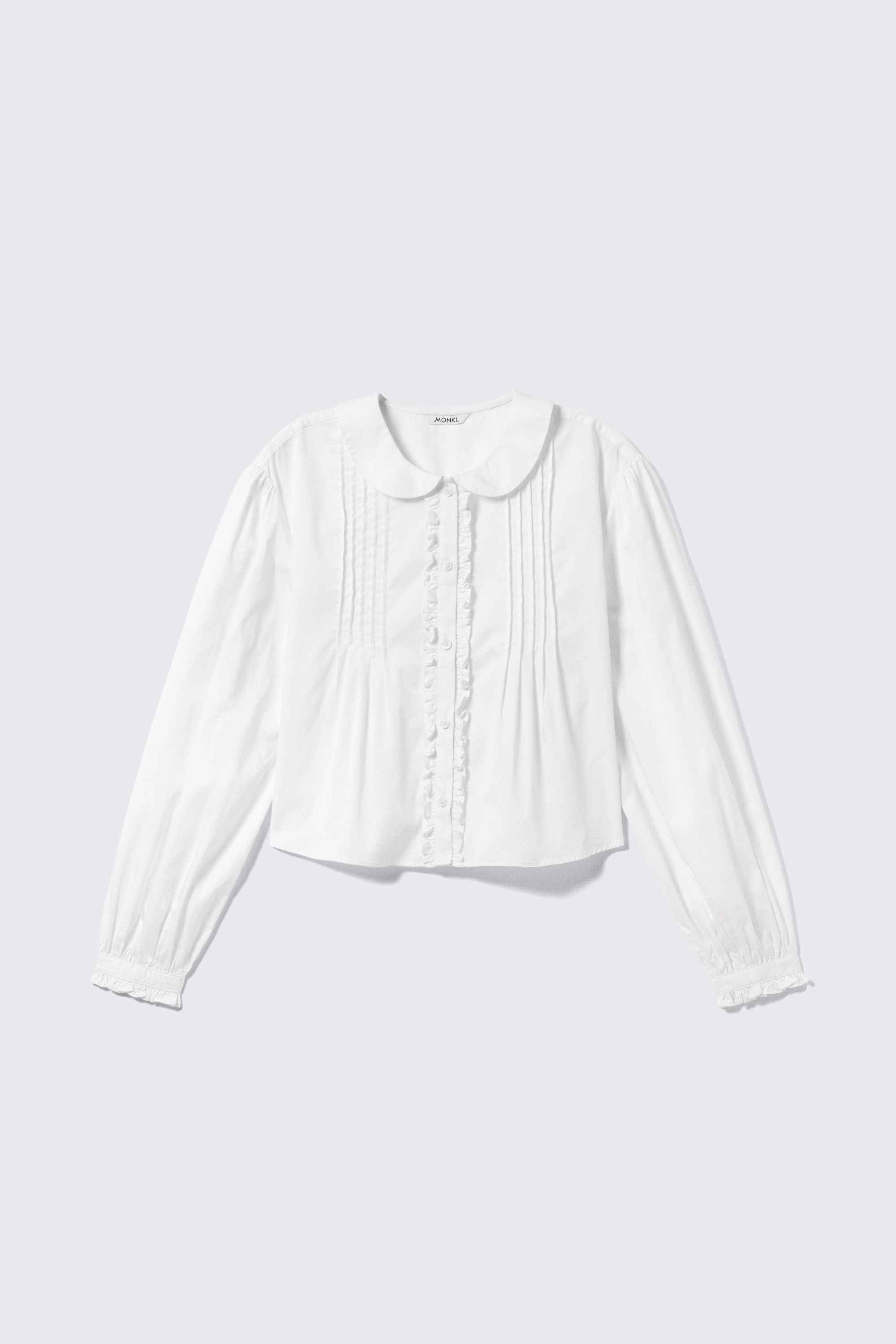 White - Boxy Pintuck Poplin Shirt - 1