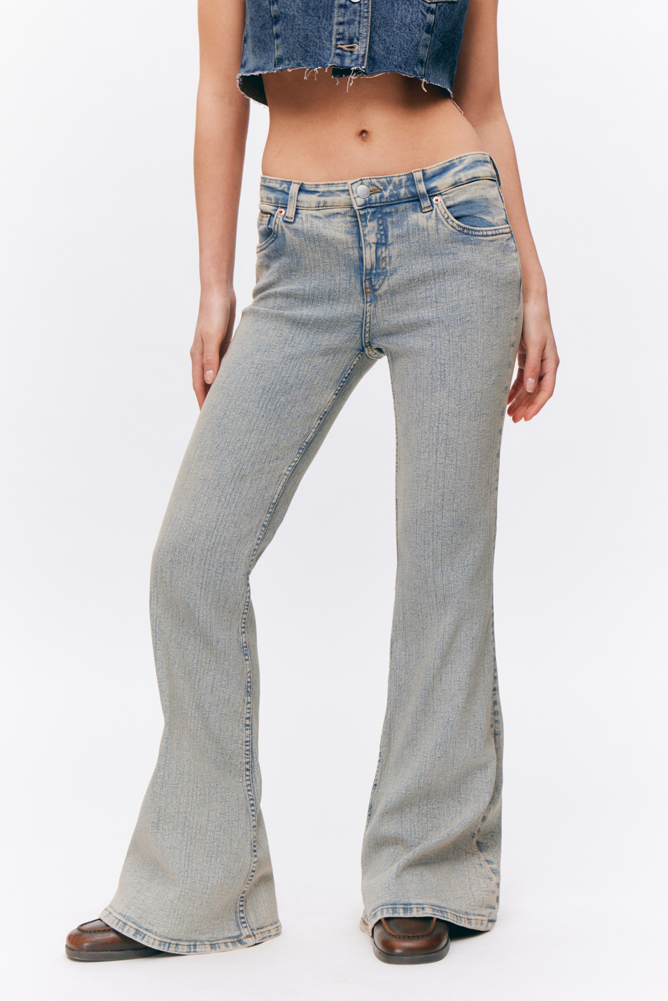 View larger image: Katsumi Low Waist Flared Jeans - Beige Tint - Ladies | H&M GB 2