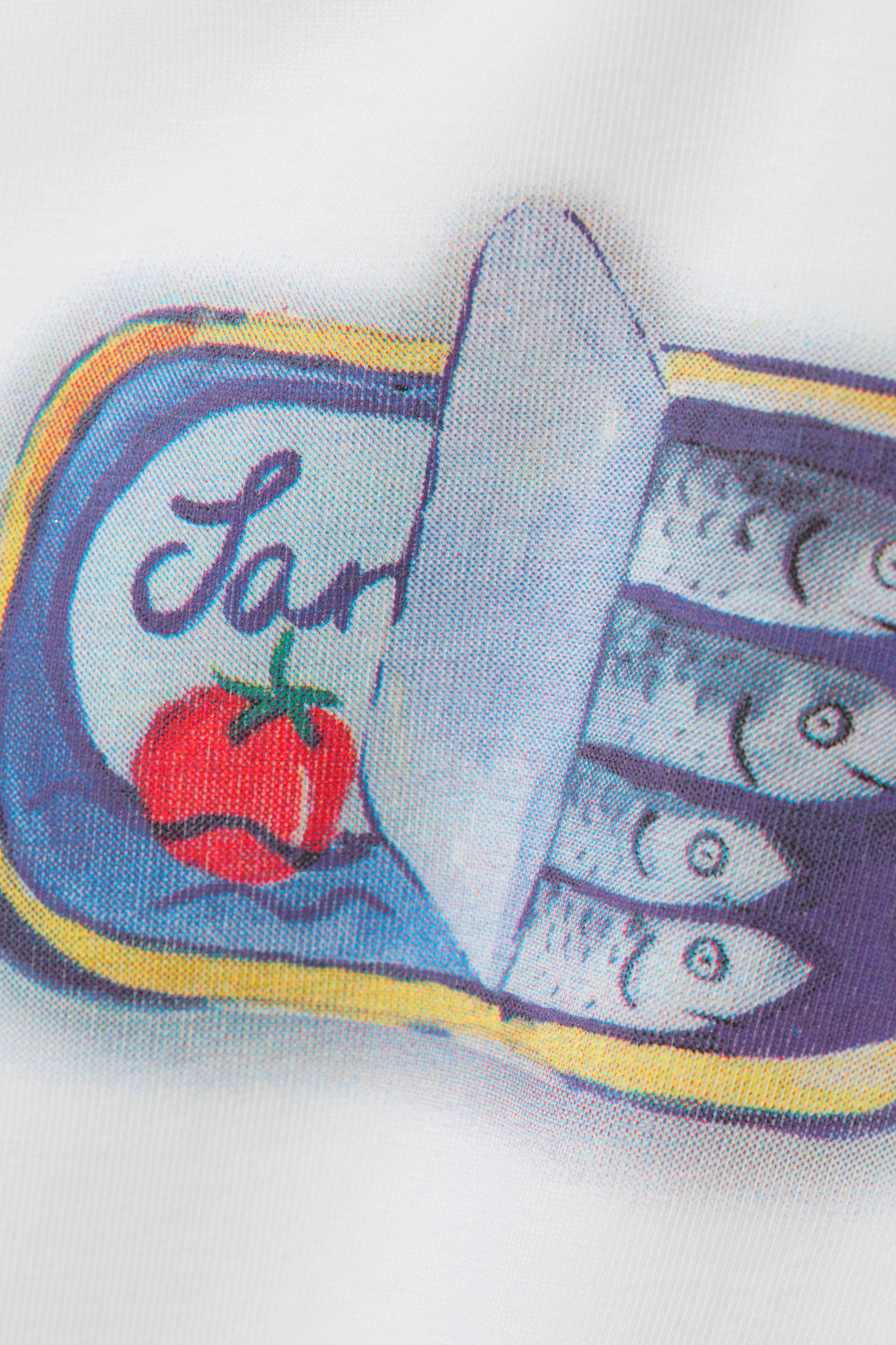 White - Sardines - Cropped t-shirt - 1