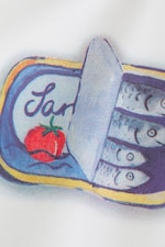 White - Sardines - Cropped t-shirt - 1