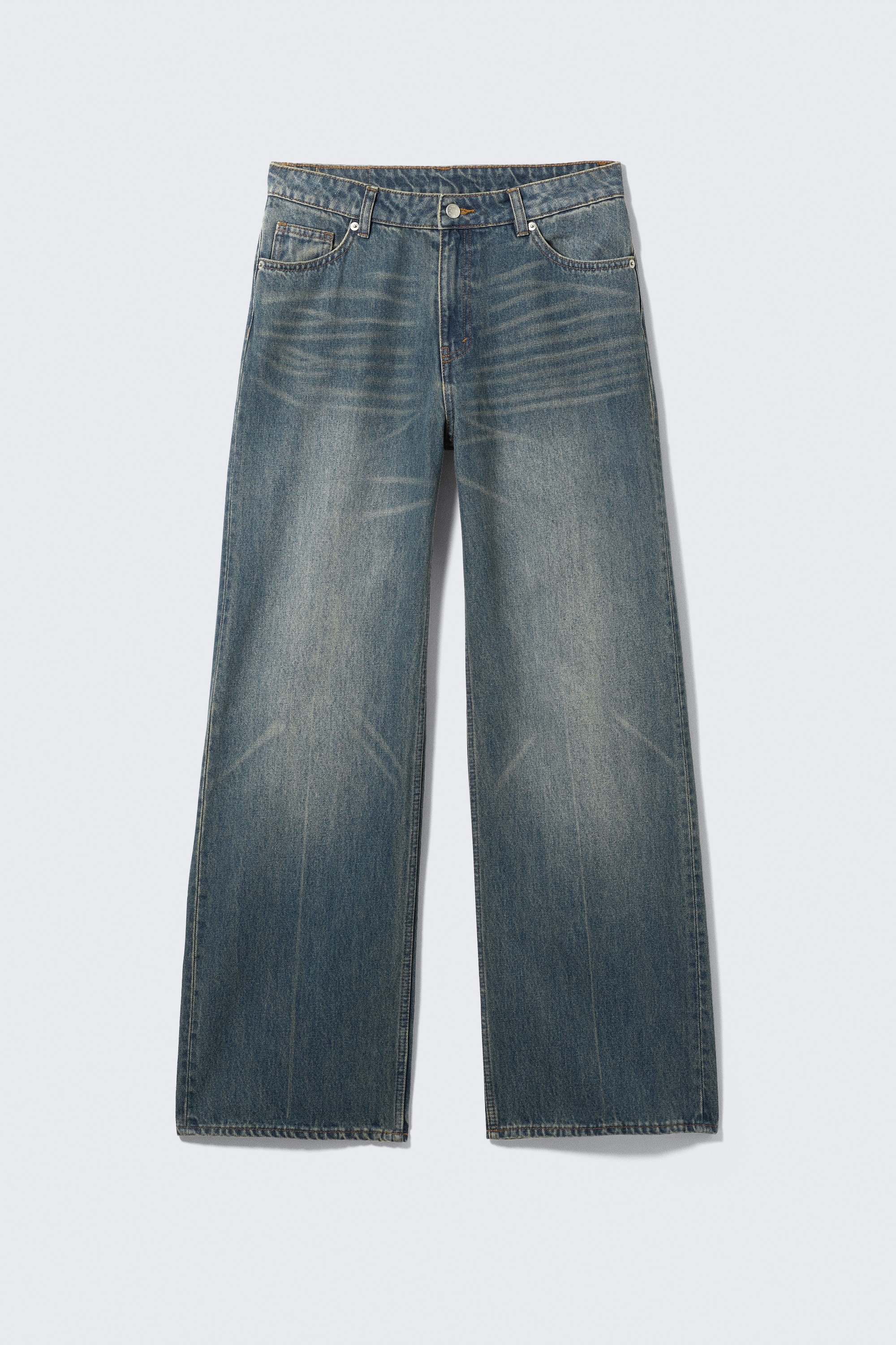 Naoki ruimvallende jeans met lage taille - Nikki blue