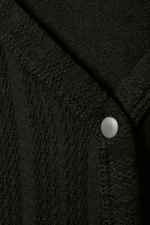 Black - Long-Sleeved V-neck Mini Dress - 5