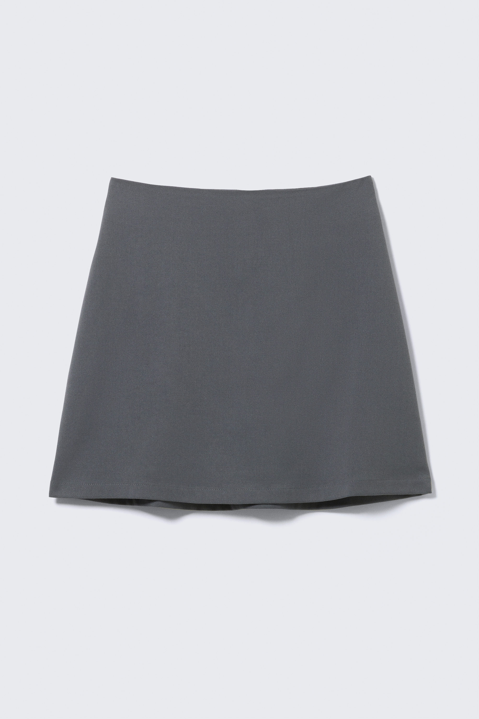 Dark Grey - A-line mini skirt - 1