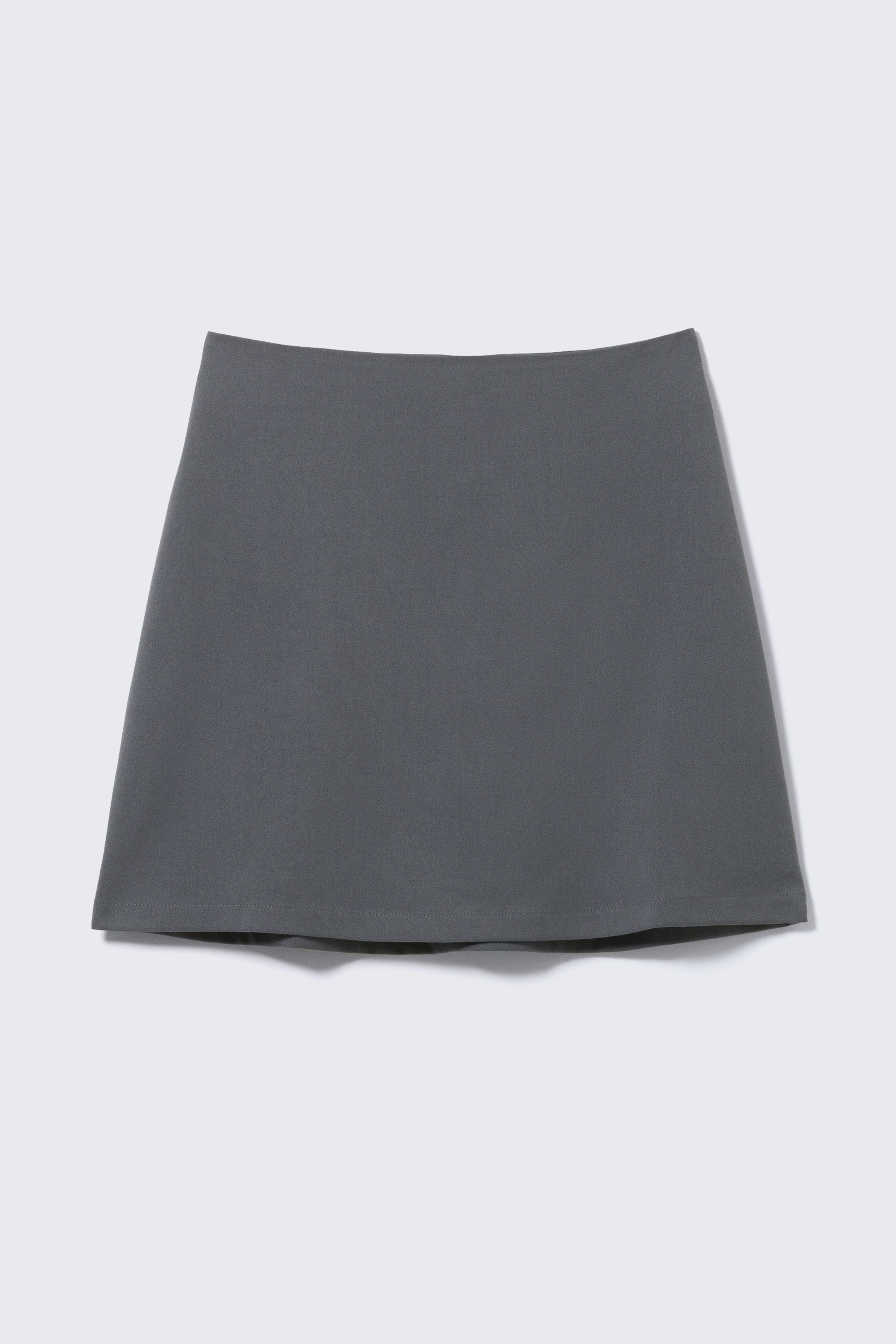 Dark Grey - A-line mini skirt - 3