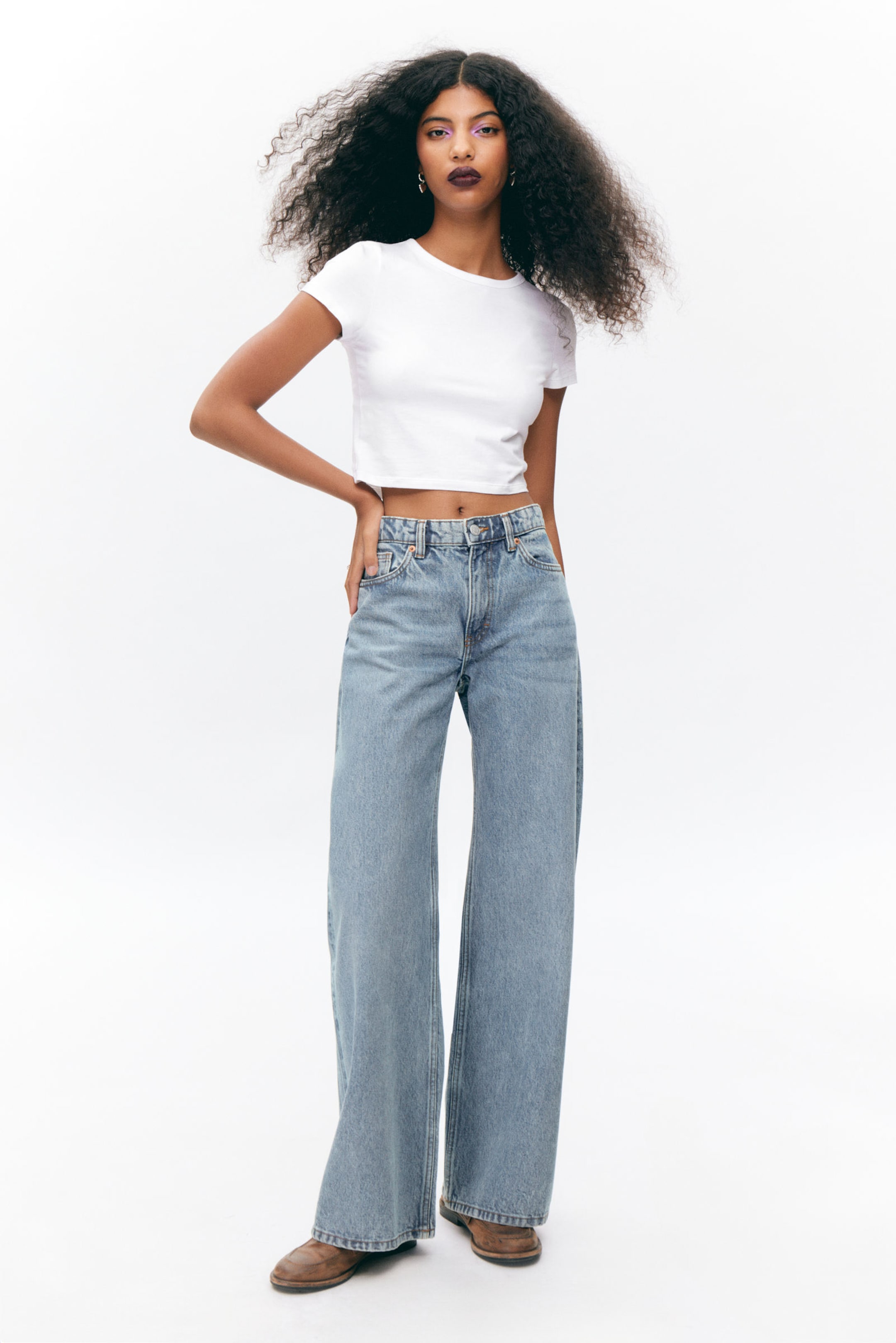 Mid Blue - Paz Mid Wide Jeans - 0