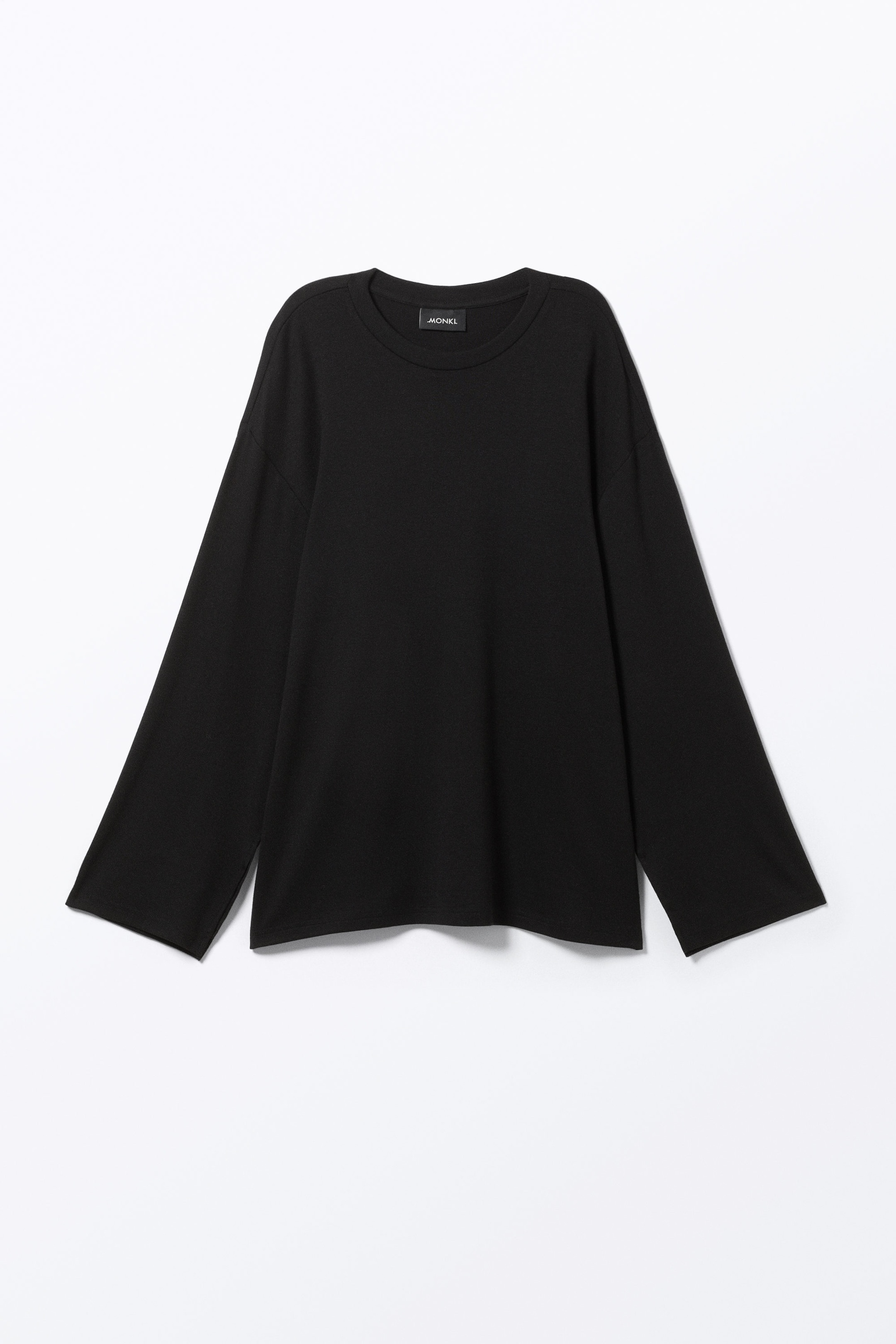Black - Soft Oversized Long-Sleeved Top - 0