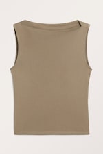 Dusty mole - Super soft sleeveless boatneck top - 0