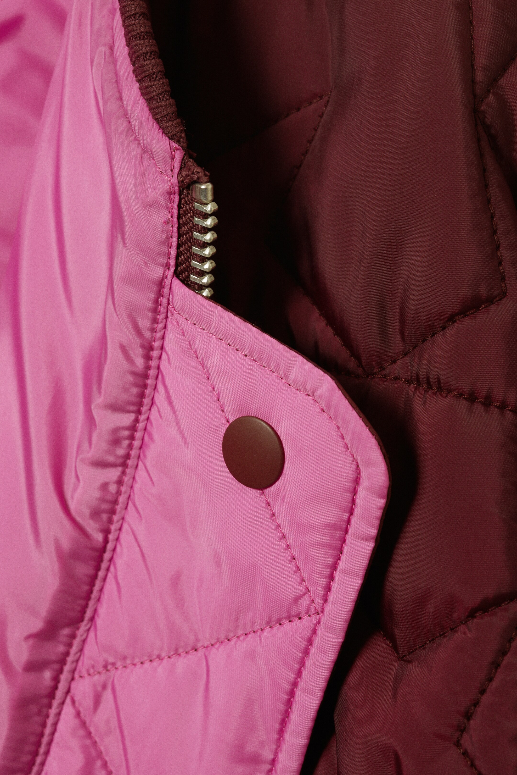 Zobacz większy obraz: Dwustronna kurtka bomberka Loose - Ciemnoczerwony/Hot Pink - ONA | H&M PL 3