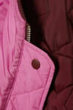 Dark Red/Hot Pink - Loose Reversible Bomber Jacket - 6