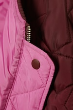Dunkelrot/Pink - Locker geschnittene, wendbare Bomberjacke - 1