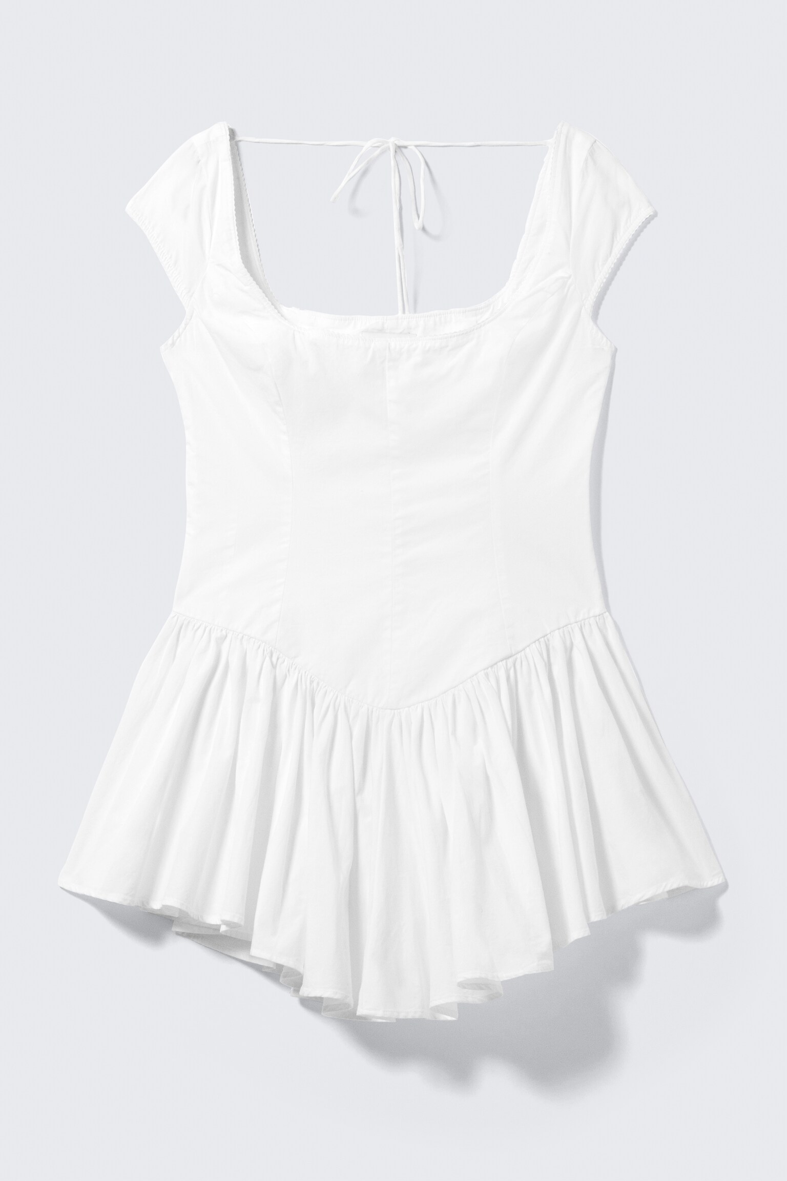 Sukienka mini Fit and Flare - Biały Biały/Pasiasty niebiesko-różowy - 2