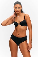 Black - Underwired Padded Bikini Top - 0