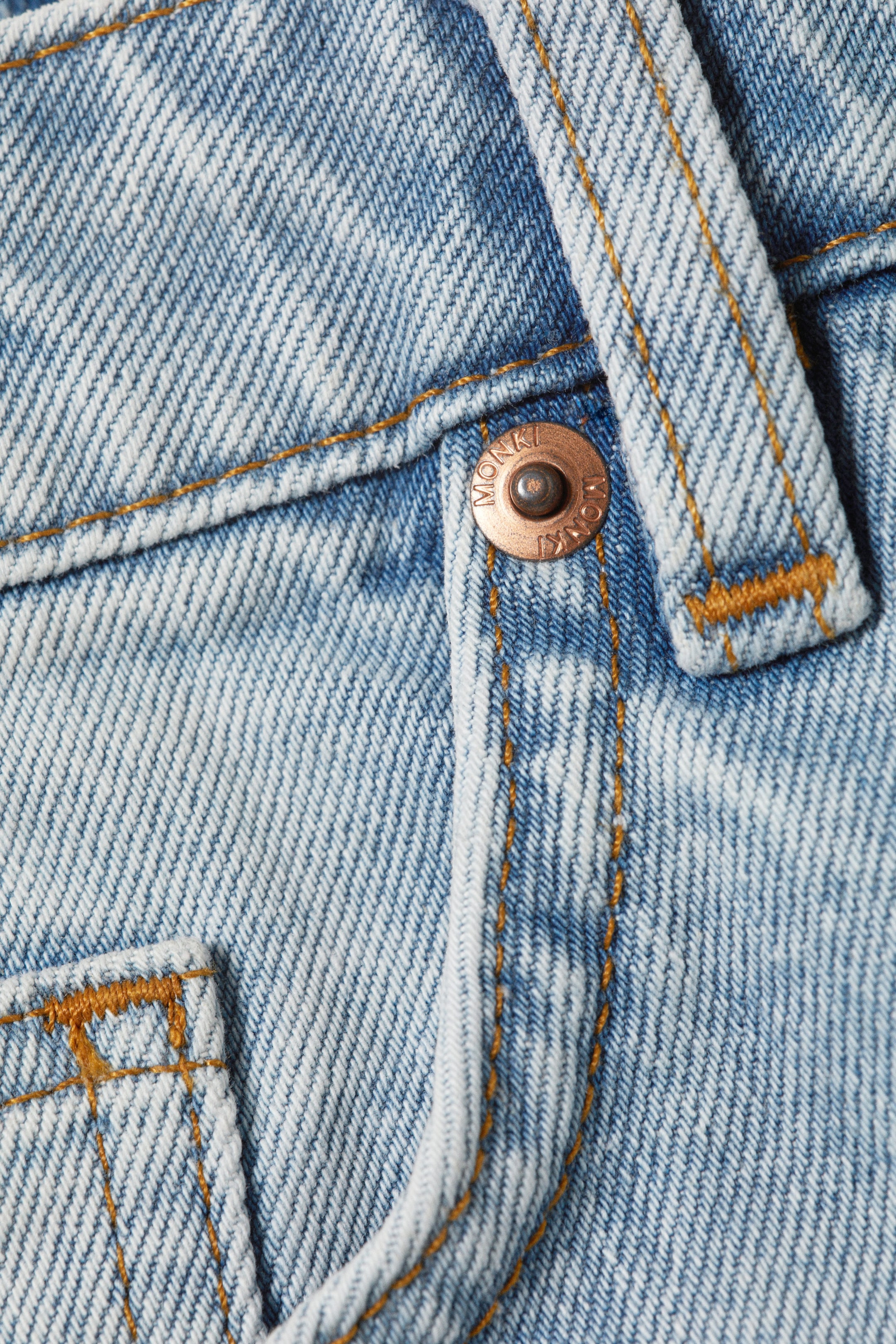 Venice Blue - Light Blue - Aimo Mid-Rise Straight Leg Denim Shorts - 6