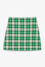 Green checkered - A-line mini skirt - 0